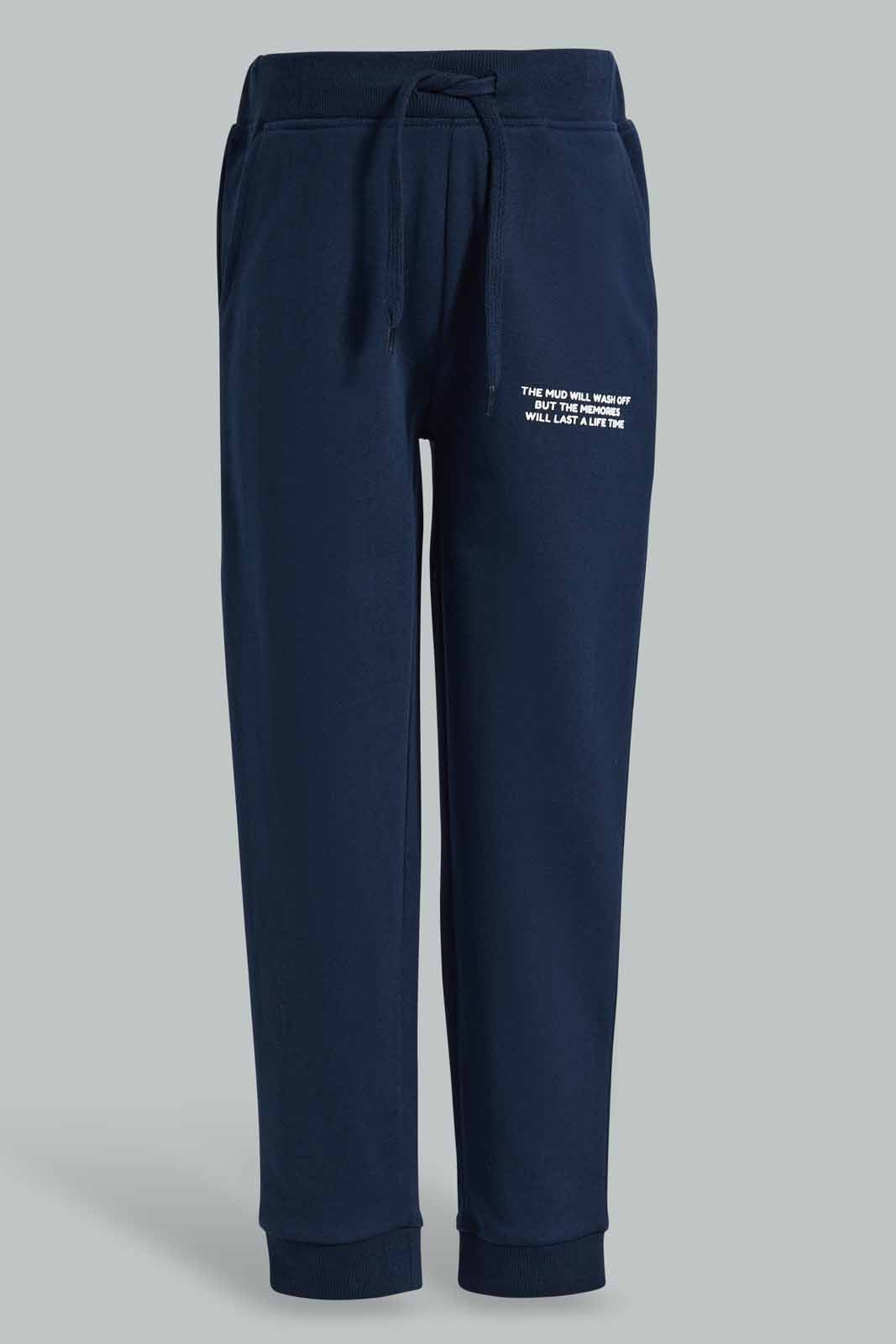 Redtag-Navy-Jogpant-With-Print-BOY-Joggers,-Category:Joggers,-Colour:Navy,-Deals:New-In,-Filter:Boys-(2-to-8-Yrs),-New-In-BOY-APL,-Non-Sale,-Section:Boys-(0-to-14Yrs),-TBL,-W22O-Boys-2 to 8 Years