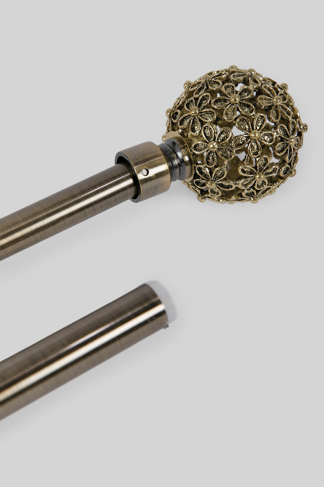 Redtag-Bronze-Extendable-Curtain-Rod-With-Cut-Work-Finials-(Single)-Category:Curtain-Rods,-Colour:Bronze,-Deals:New-In,-Filter:Home-Bedroom,-HMW-BED-Bedroom-Accessories,-New-In-HMW-BED,-Non-Sale,-Section:Homewares,-W22A-Home-Bedroom-