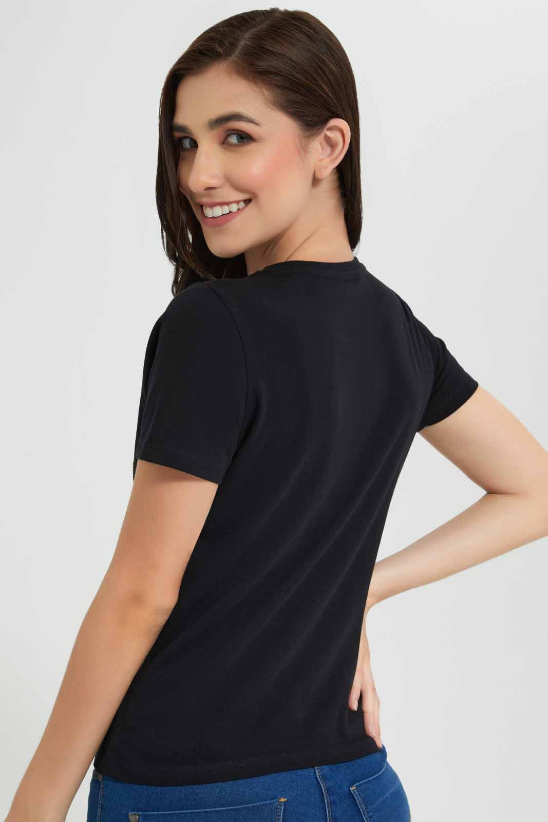 Redtag-Black-Have-A-Nice-Day-Embellished-T-Shirt-Category:T-Shirts,-Colour:Black,-Deals:New-In,-Filter:Women's-Clothing,-New-In-Women,-Non-Sale,-Section:Women,-TBL,-W22O,-Women-T-Shirts-Women's-