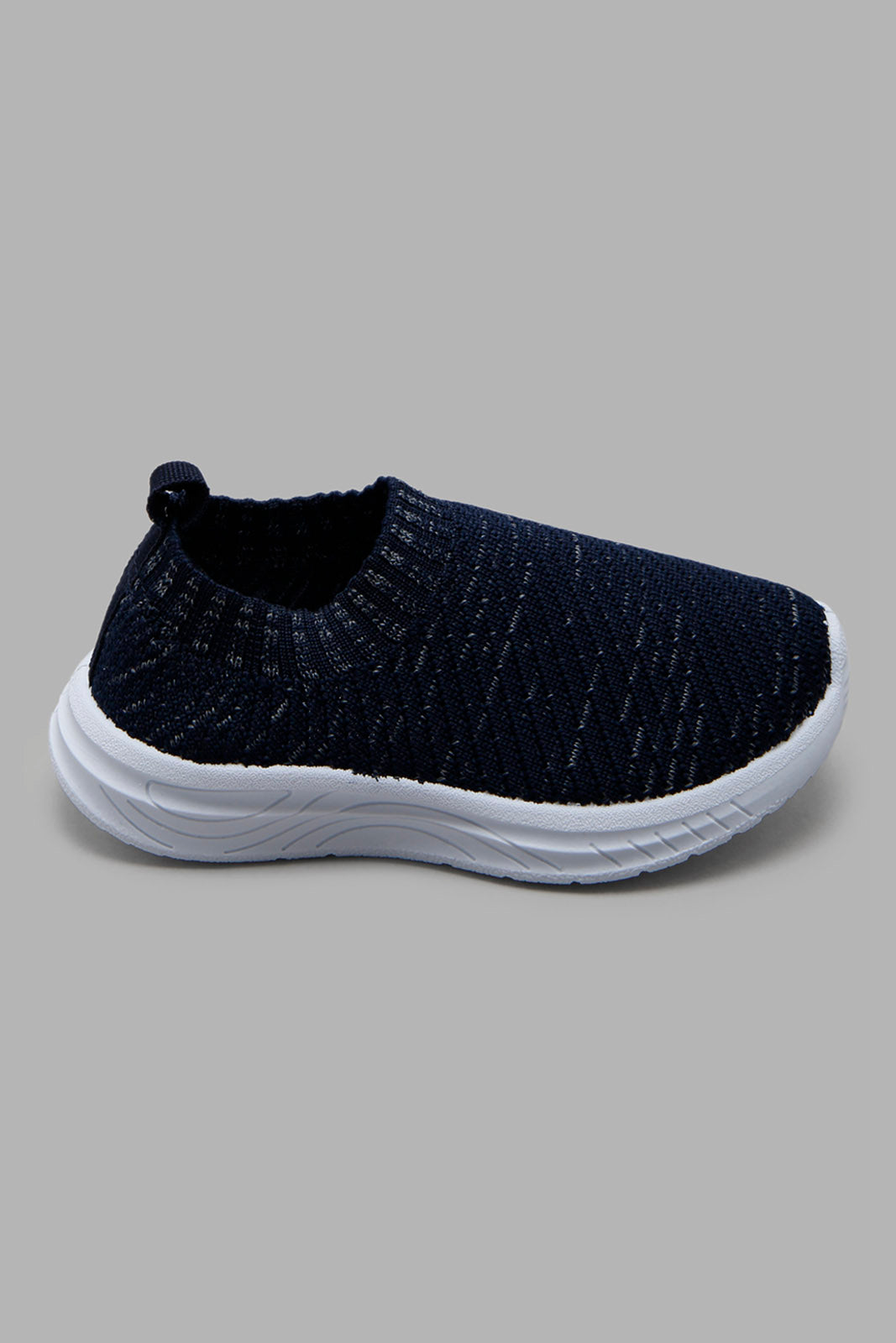 Redtag-Navy-Knit-Pump-Category:Trainers,-Colour:Navy,-Deals:New-In,-Filter:Boys-Footwear-(1-to-3-Yrs),-INB-Trainers,-New-In-INB-FOO,-Non-Sale,-Section:Boys-(0-to-14Yrs),-W22B-Infant-Boys-1 to 3 Years