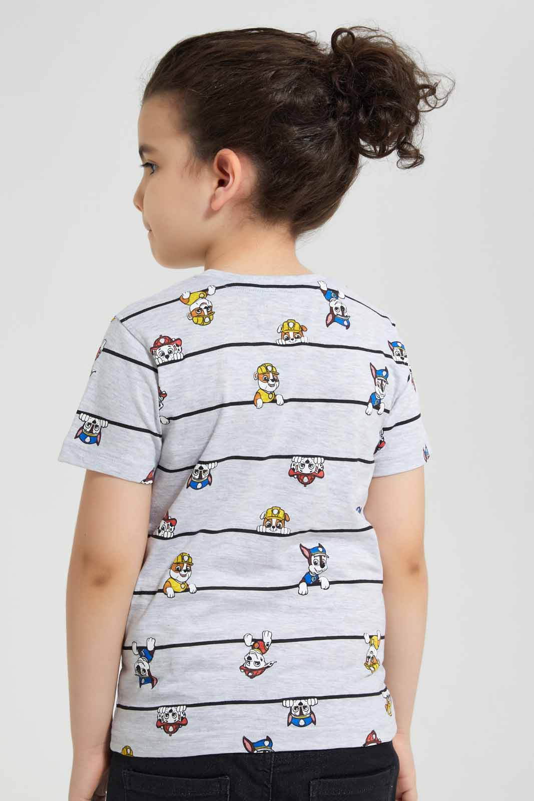 Redtag-M.-Grey-Printed-Paw-patrol-SS-T-Shirt-BOY-T-Shirts,-Category:T-Shirts,-CHR,-Colour:Grey,-Deals:New-In,-Filter:Boys-(2-to-8-Yrs),-New-In-BOY-APL,-Non-Sale,-Section:Boys-(0-to-14Yrs),-TBL,-W22O-Boys-2 to 8 Years