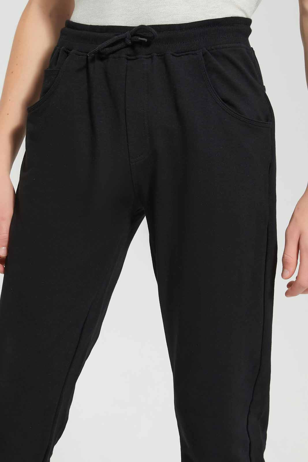 Redtag-Black-Stretch-Active-Pants-BSR-Joggers,-Category:Joggers,-Colour:Black,-Deals:New-In,-Filter:Senior-Boys-(8-to-14-Yrs),-New-In-BSR-APL,-Non-Sale,-Section:Boys-(0-to-14Yrs),-W22O-Senior-Boys-9 to 14 Years