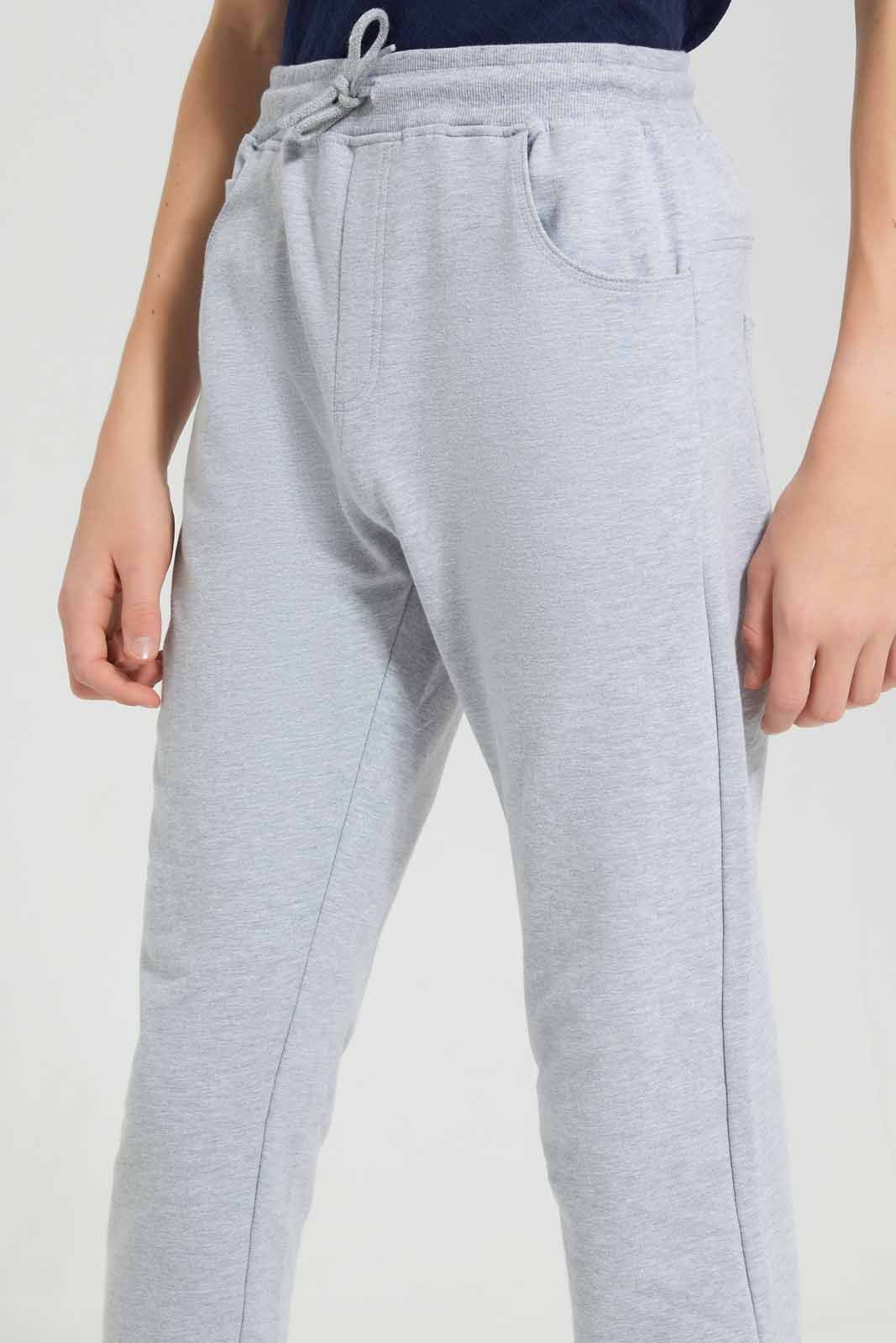 Redtag-Grey-Mel-Stretch-Active-Pants-BSR-Joggers,-Category:Joggers,-Colour:Grey,-Deals:New-In,-Filter:Senior-Boys-(8-to-14-Yrs),-New-In-BSR-APL,-Non-Sale,-Section:Boys-(0-to-14Yrs),-W22O-Senior-Boys-9 to 14 Years