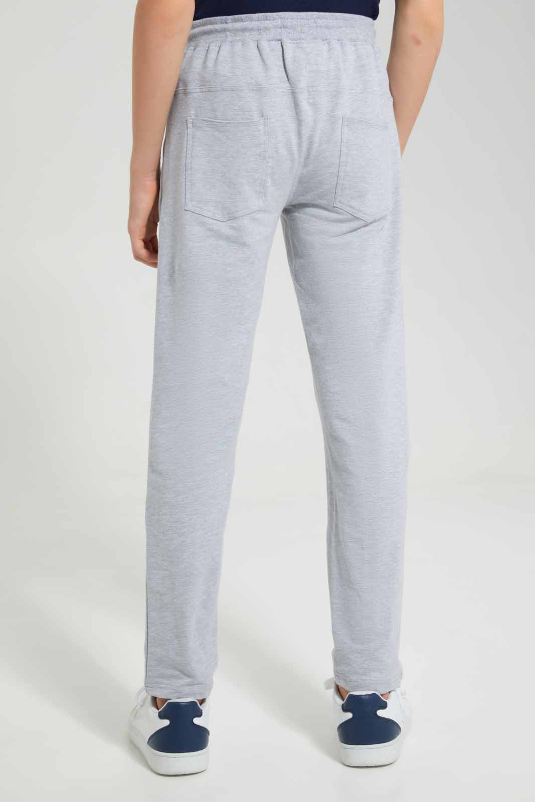 Redtag-Grey-Mel-Stretch-Active-Pants-BSR-Joggers,-Category:Joggers,-Colour:Grey,-Deals:New-In,-Filter:Senior-Boys-(8-to-14-Yrs),-New-In-BSR-APL,-Non-Sale,-Section:Boys-(0-to-14Yrs),-W22O-Senior-Boys-9 to 14 Years