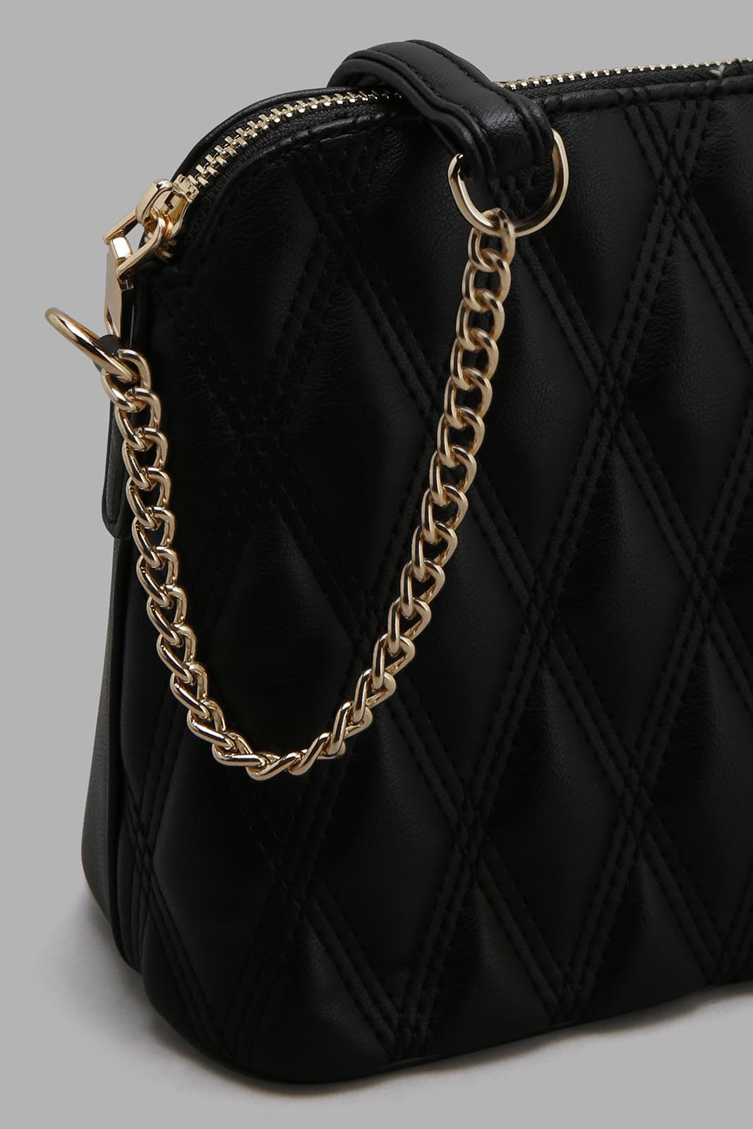 Redtag-Black-Quilted-Cross-Body-Bag-Category:Bags,-Colour:Black,-Filter:Women's-Accessories,-New-In,-New-In-Women-ACC,-Non-Sale,-Section:Women,-W22O,-Women-Bags-Women-
