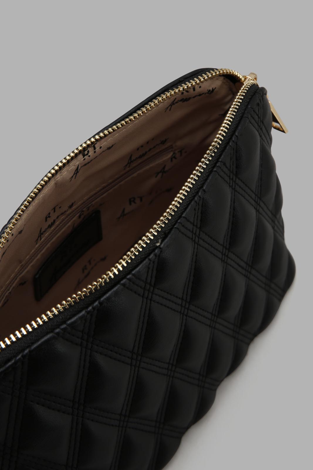 Redtag-Black-Quilted-Cross-Body-Bag-Category:Bags,-Colour:Black,-Filter:Women's-Accessories,-New-In,-New-In-Women-ACC,-Non-Sale,-Section:Women,-W22O,-Women-Bags-Women-