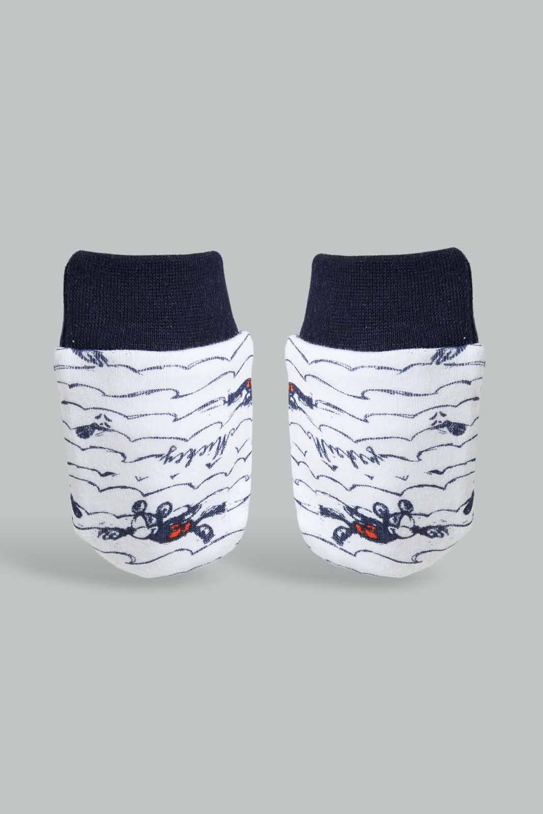Redtag-Blue-Mickey-Mouse-Mittiens-&-Booties-Set-Category:Booties,-CHR,-Colour:Blue,-Deals:New-In,-Filter:Baby-(0-to-12-Mths),-NBB-Booties,-New-In-NBB-APL,-Non-Sale,-Section:Boys-(0-to-14Yrs),-W22O-Baby-0 to 12 Months