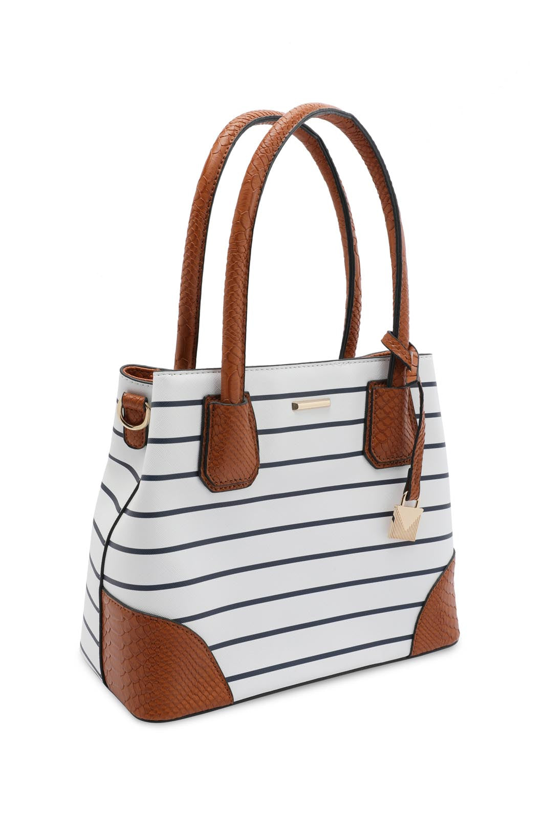 Redtag-Navy-And-White-Nautical-Stripe-Day-Bag-Category:Bags,-Colour:Assorted,-Deals:New-In,-Dept:Ladieswear,-Filter:Women's-Accessories,-New-In-Women-ACC,-Non-Sale,-Section:Women,-W22O,-Women-Bags-Women-