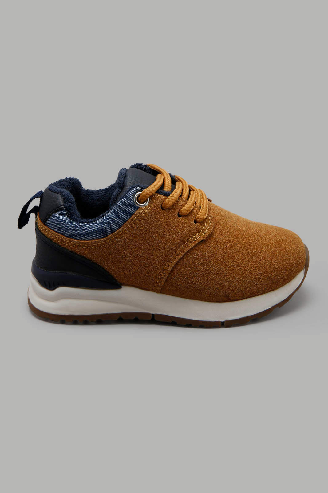 Redtag-Mustard-Lace-Up-Trainer-Category:Shoes,-Colour:Mustard,-Deals:New-In,-Filter:Boys-Footwear-(1-to-3-Yrs),-INB-Shoes,-New-In-INB-FOO,-Non-Sale,-Section:Boys-(0-to-14Yrs),-W22A-Infant-Boys-1 to 3 Years
