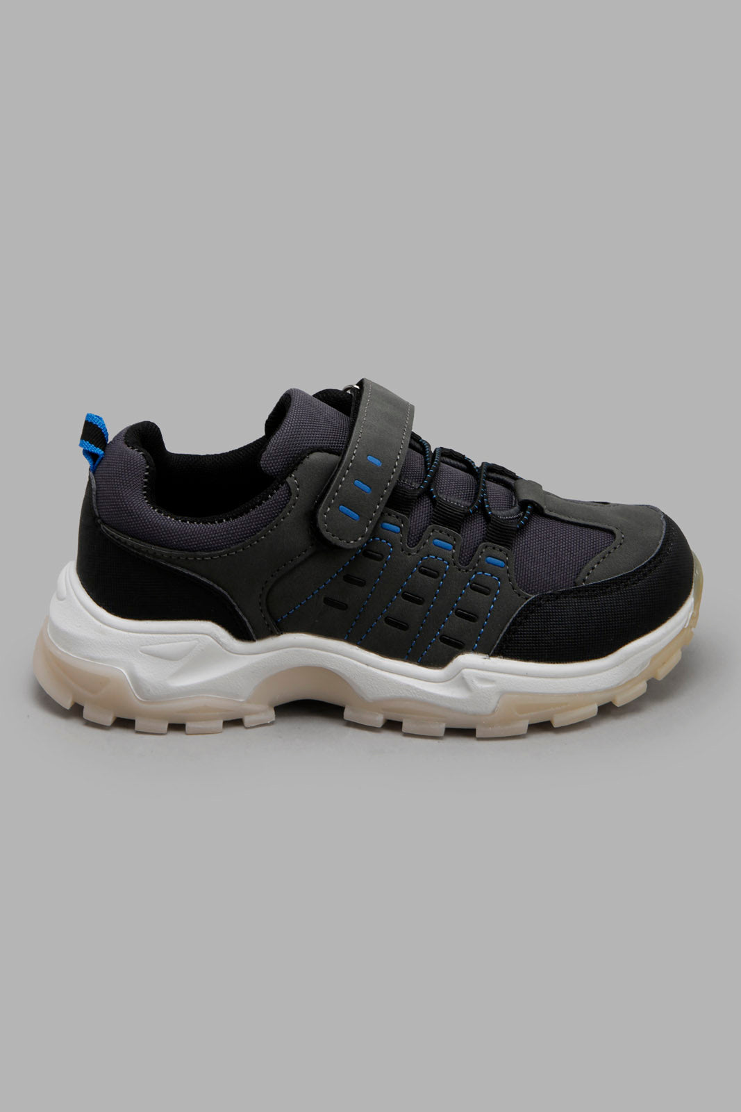 Redtag-Grey-Colour-Block-Trekker-BOY-Trainers,-Category:Trainers,-Colour:Grey,-Deals:New-In,-Filter:Boys-Footwear-(3-to-5-Yrs),-New-In-BOY-FOO,-Non-Sale,-Section:Boys-(0-to-14Yrs),-W22A-Boys-3 to 5 Years