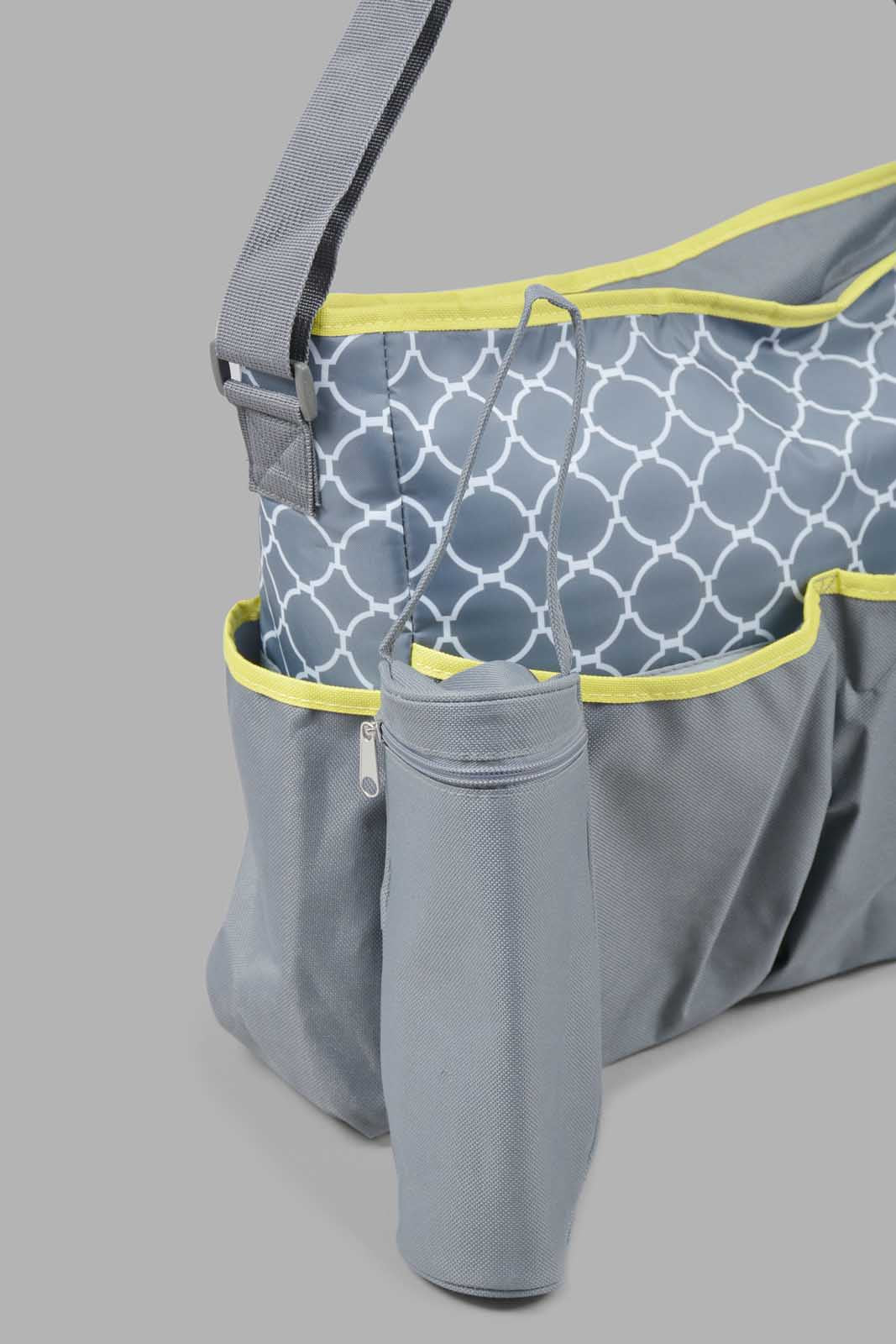 Redtag-Grey-Mama-Bag-Category:Bags,-Colour:Grey,-Filter:Newborn-Accessories,-NBN-Bags,-New-In,-New-In-NBN-ACC,-Non-Sale,-Section:Boys-(0-to-14Yrs),-W22O-New-Born-Baby-