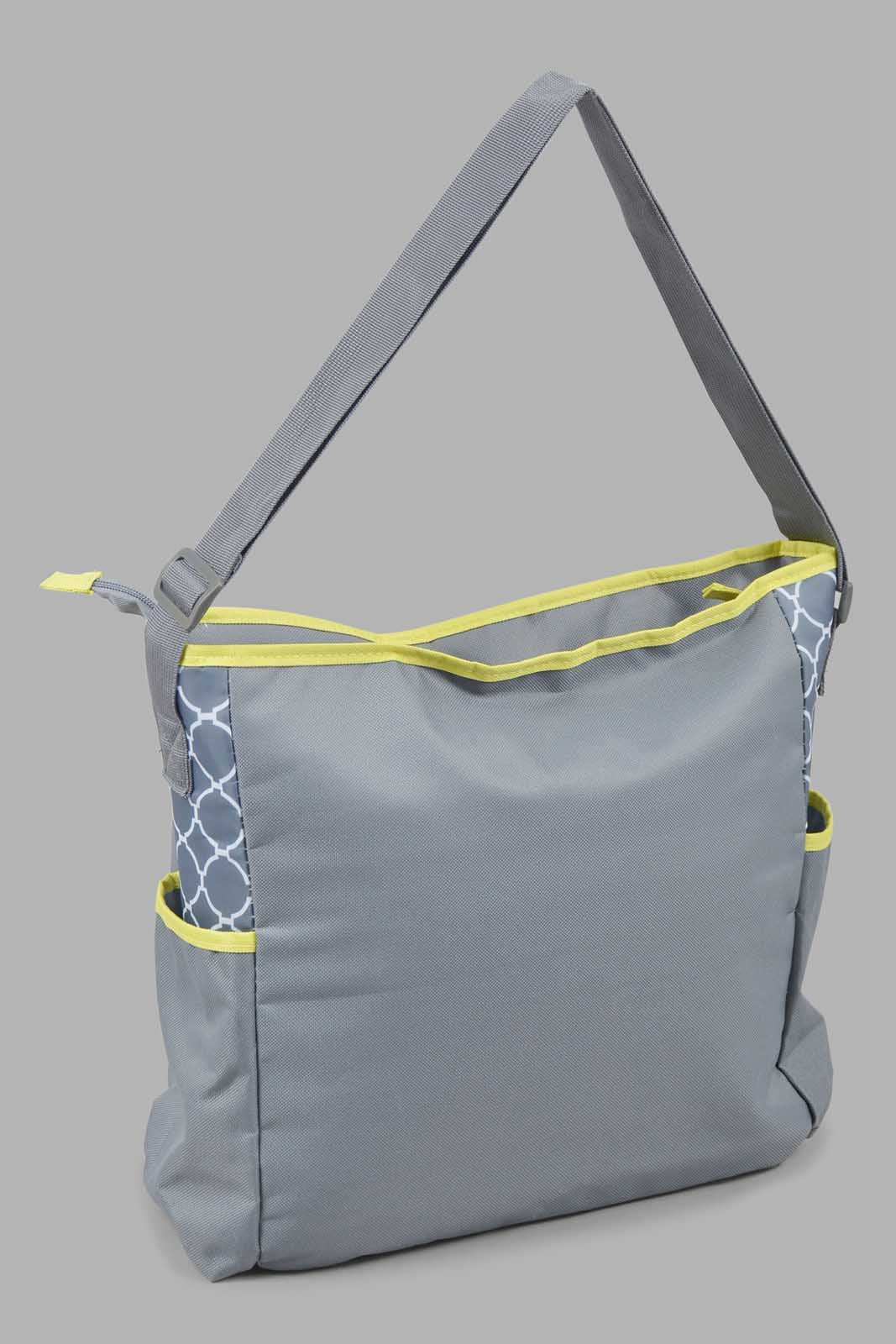 Redtag-Grey-Mama-Bag-Category:Bags,-Colour:Grey,-Filter:Newborn-Accessories,-NBN-Bags,-New-In,-New-In-NBN-ACC,-Non-Sale,-Section:Boys-(0-to-14Yrs),-W22O-New-Born-Baby-