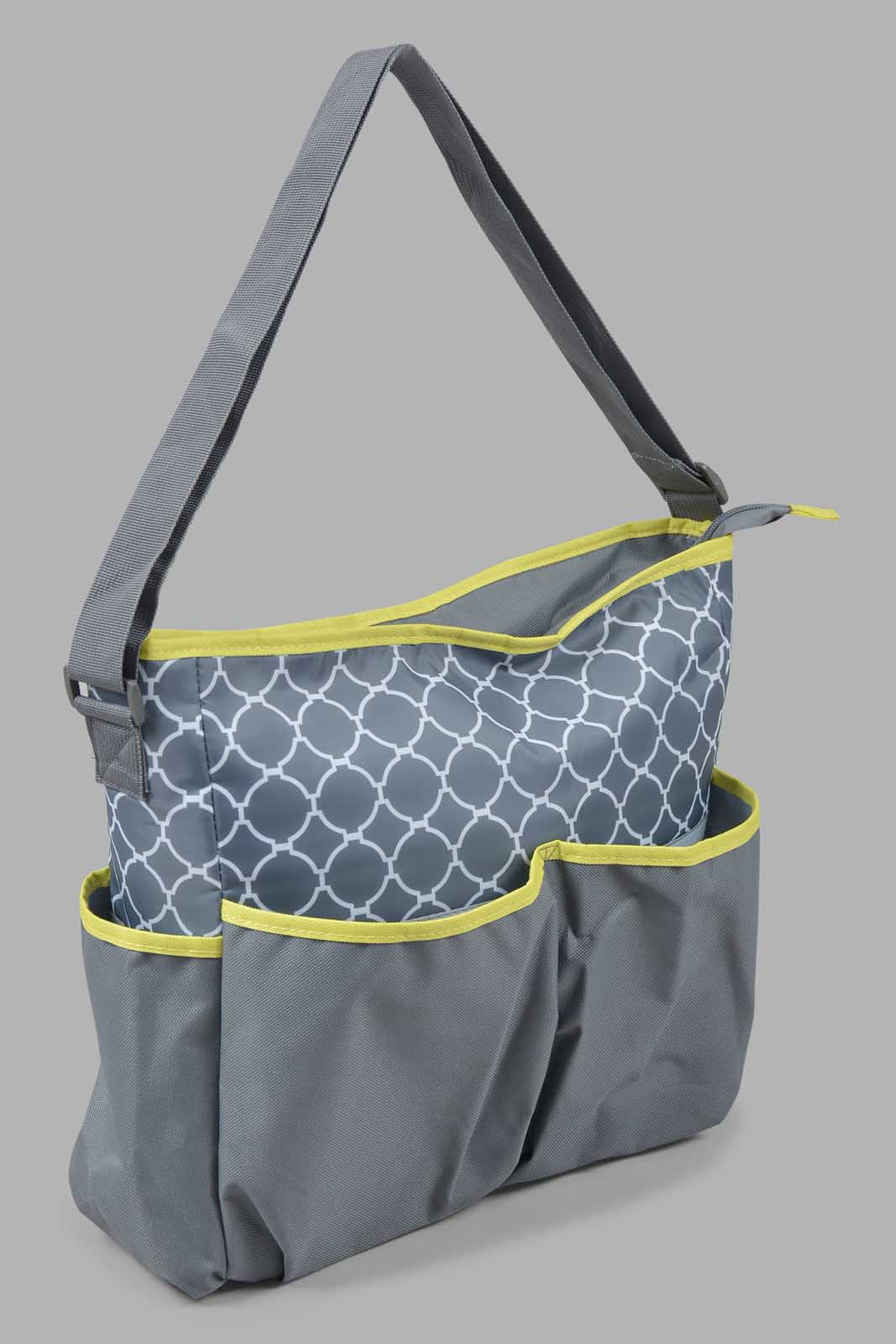 Redtag-Grey-Mama-Bag-Category:Bags,-Colour:Grey,-Filter:Newborn-Accessories,-NBN-Bags,-New-In,-New-In-NBN-ACC,-Non-Sale,-Section:Boys-(0-to-14Yrs),-W22O-New-Born-Baby-