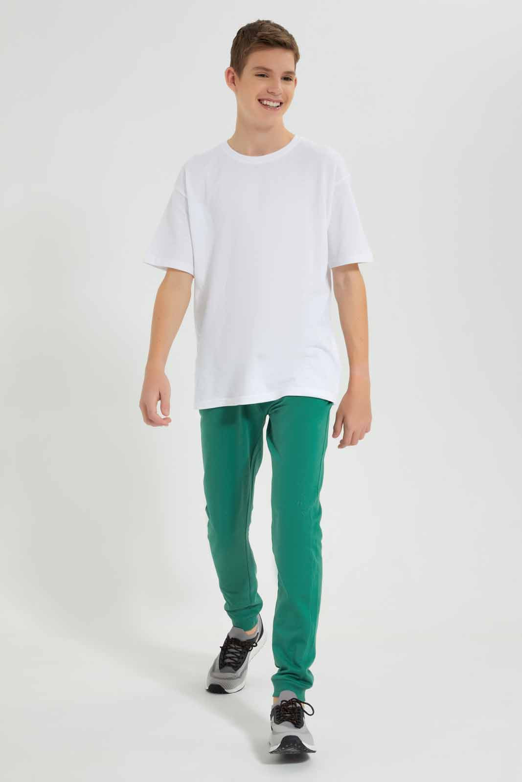 Redtag-Green-Table-Active-Pant-BSR-Joggers,-Category:Joggers,-Colour:Green,-Deals:New-In,-Filter:Senior-Boys-(9-to-14-Yrs),-New-In-BSR-APL,-Non-Sale,-Section:Boys-(0-to-14Yrs),-TBL,-W22O-Senior-Boys-9 to 14 Years