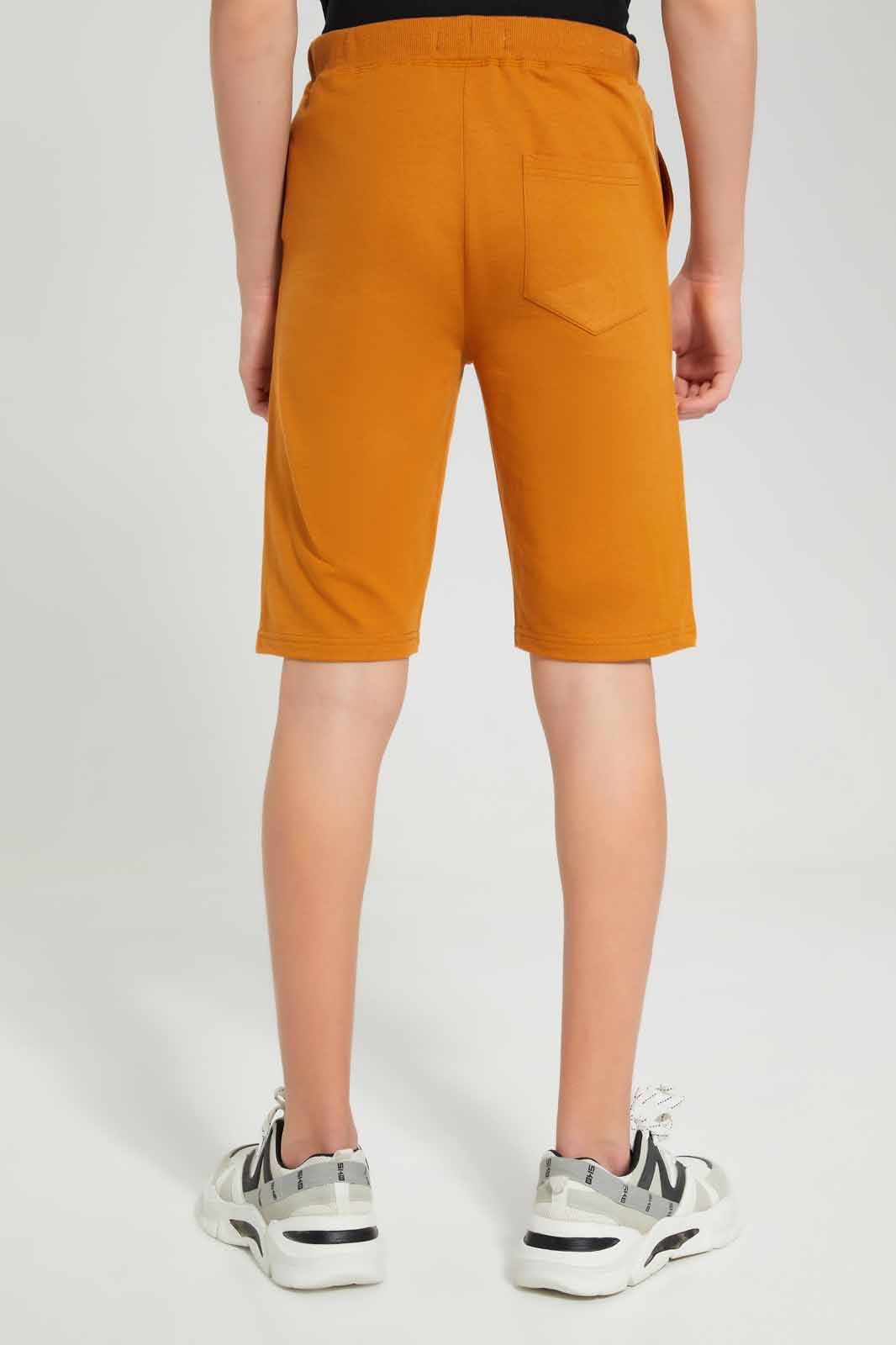 Redtag-Mustard-Table-Active-Shorts-BSR-Shorts,-Category:Shorts,-Colour:Mustard,-Deals:New-In,-Filter:Senior-Boys-(8-to-14-Yrs),-New-In-BSR-APL,-Non-Sale,-Section:Boys-(0-to-14Yrs),-TBL,-W22O-Senior-Boys-9 to 14 Years