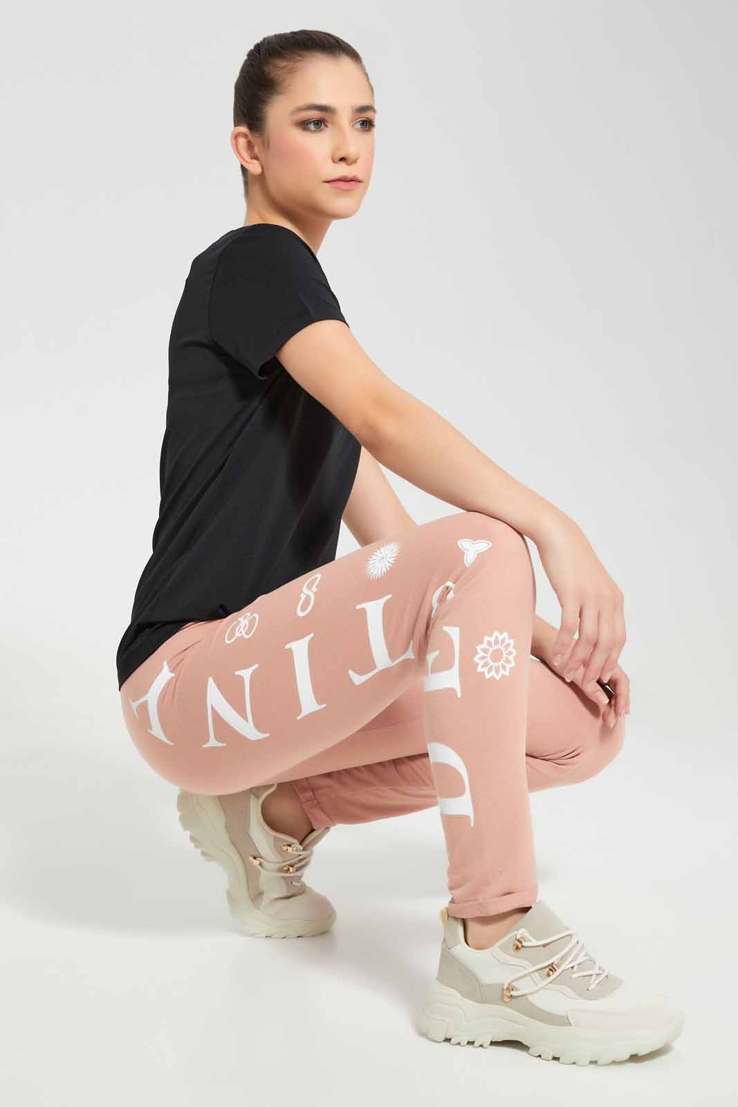 Redtag-Pink-Basic-Jogger-With-Side-Applique-Category:Joggers,-Colour:Apricot,-Deals:New-In,-Filter:Women's-Clothing,-New-In-Women-APL,-Non-Sale,-Section:Women,-TBL,-W22O,-Women-Joggers-Women's-