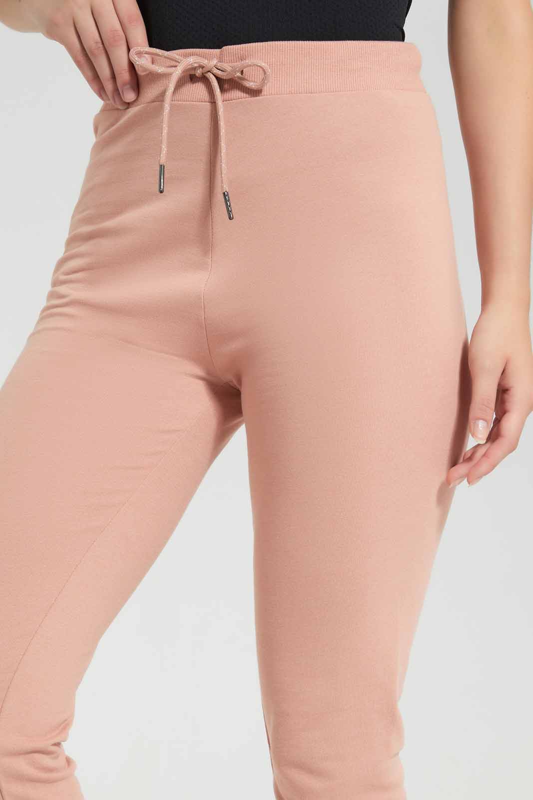 Redtag-Pink-Basic-Jogger-With-Side-Applique-Category:Joggers,-Colour:Apricot,-Deals:New-In,-Filter:Women's-Clothing,-New-In-Women-APL,-Non-Sale,-Section:Women,-TBL,-W22O,-Women-Joggers-Women's-