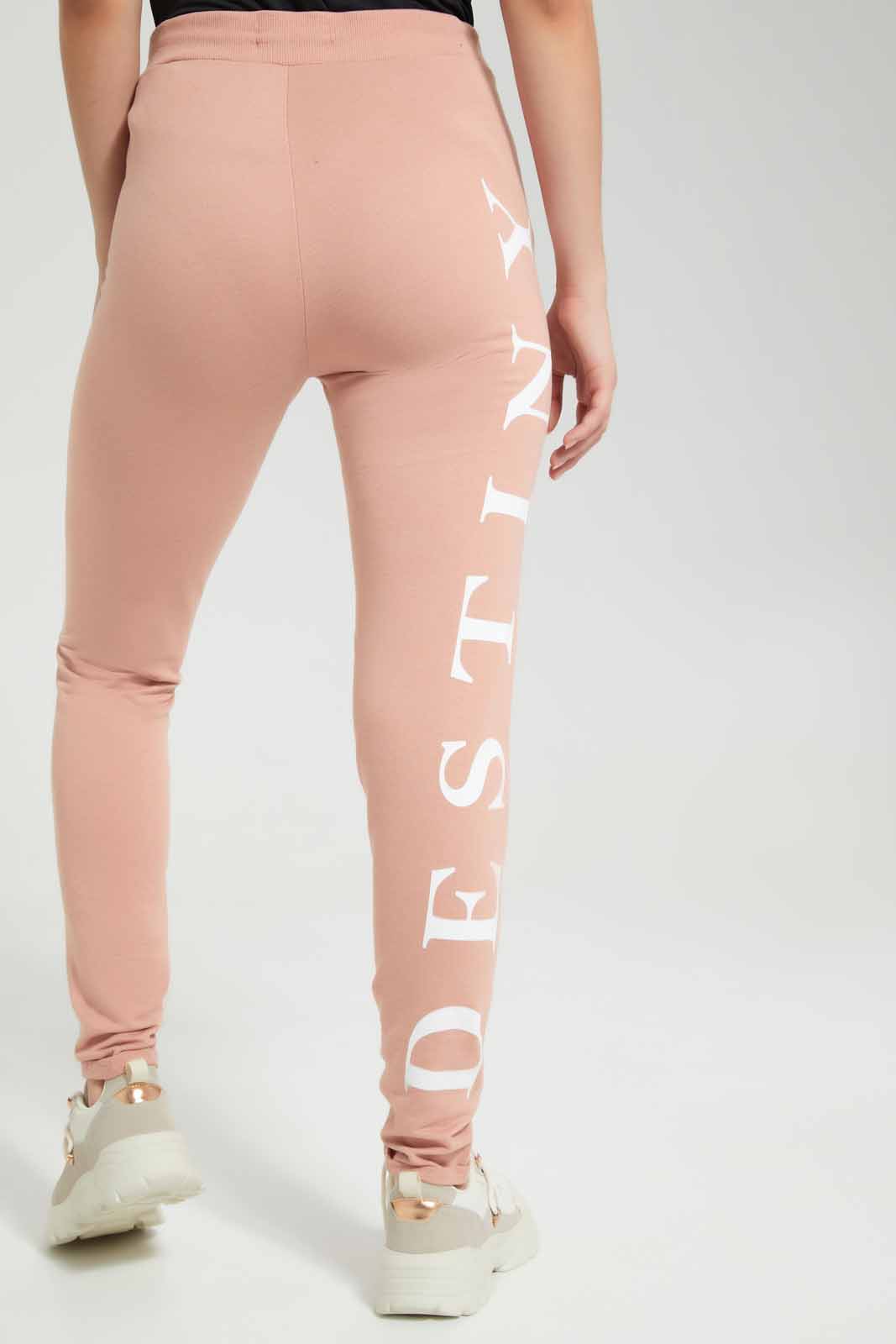 Redtag-Pink-Basic-Jogger-With-Side-Applique-Category:Joggers,-Colour:Apricot,-Deals:New-In,-Filter:Women's-Clothing,-New-In-Women-APL,-Non-Sale,-Section:Women,-TBL,-W22O,-Women-Joggers-Women's-