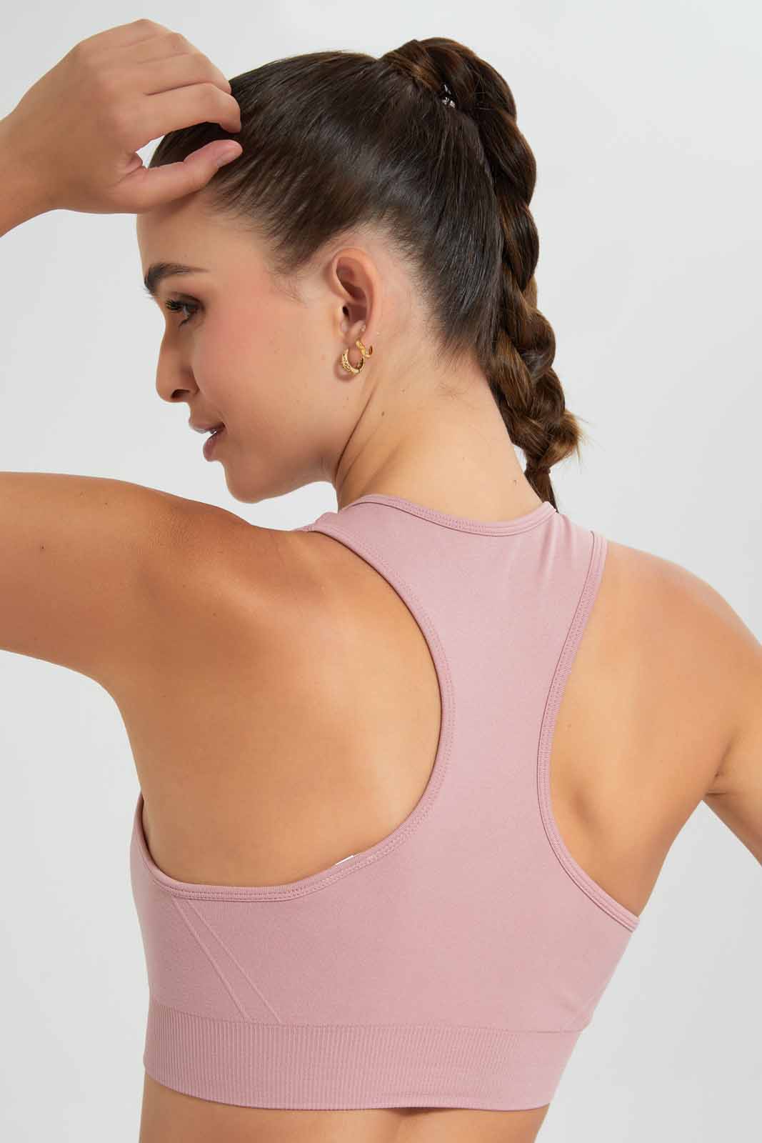 Redtag-Pink-Sports-Bra-Category:T-Shirts,-Colour:Apricot,-Deals:New-In,-Filter:Women's-Clothing,-New-In-Women,-Non-Sale,-SBA,-Section:Women,-W22O,-Women-T-Shirts-Women's-