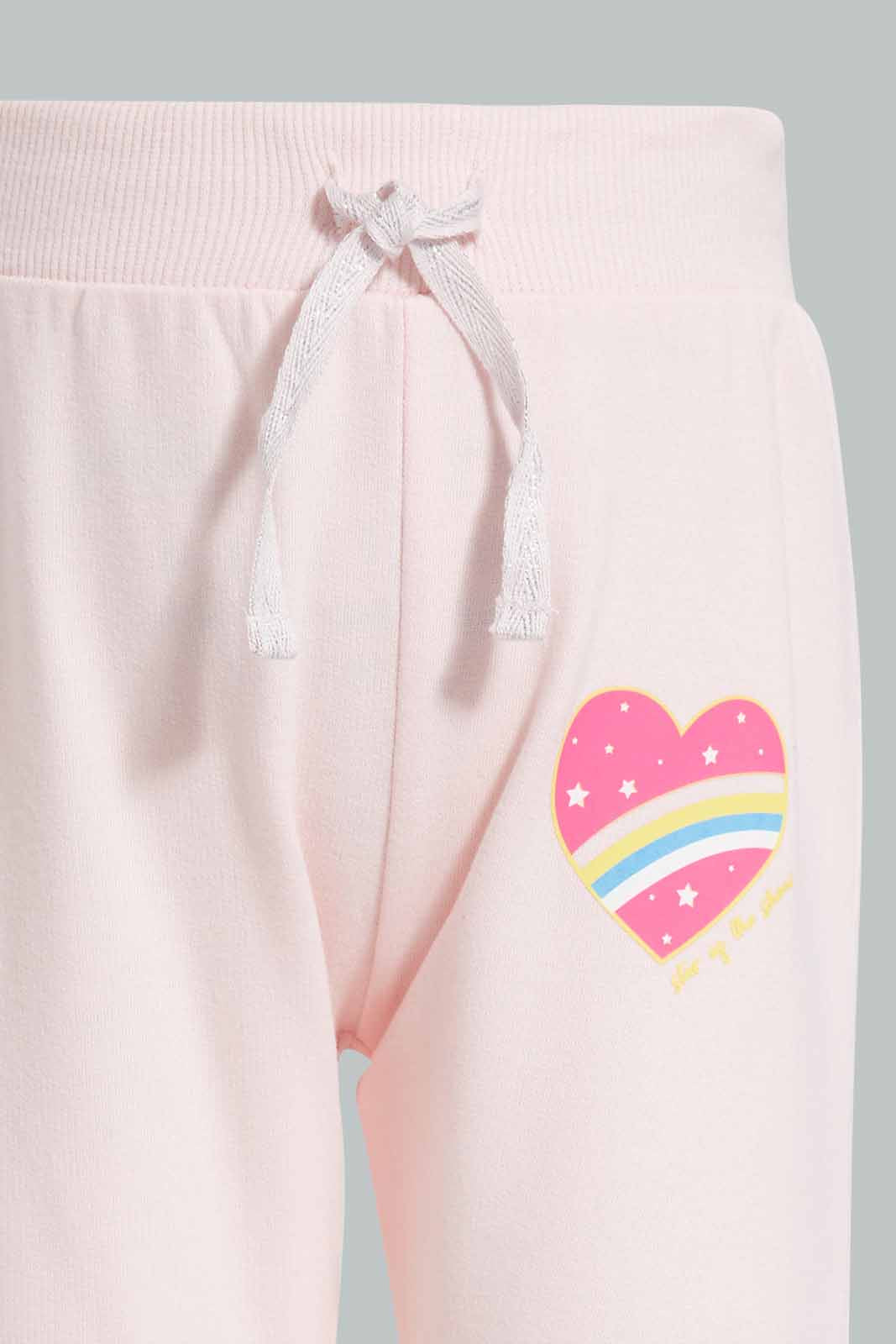 Redtag-Pink-Placement-Print-Track-Pant-Category:Joggers,-Colour:Apricot,-Deals:New-In,-Filter:Infant-Girls-(3-to-24-Mths),-ING-Joggers,-New-In-ING-APL,-Non-Sale,-Section:Girls-(0-to-14Yrs),-TBL,-W22O-Infant-Girls-3 to 24 Months