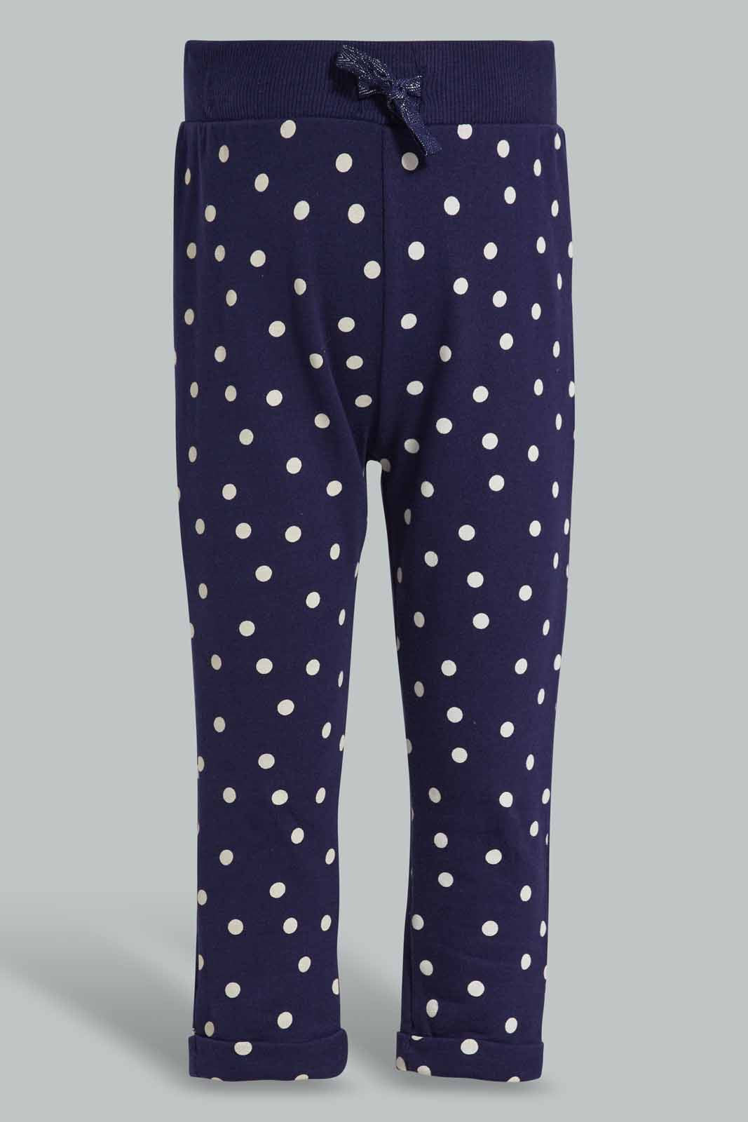 Redtag-Navy-Allover-Print-Track-Pant-Category:Joggers,-Colour:Navy,-Deals:New-In,-Filter:Infant-Girls-(3-to-24-Mths),-ING-Joggers,-New-In-ING-APL,-Non-Sale,-Section:Girls-(0-to-14Yrs),-TBL,-W22O-Infant-Girls-3 to 24 Months