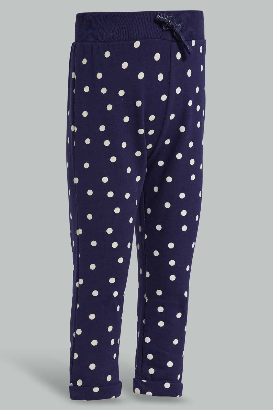 Redtag-Navy-Allover-Print-Track-Pant-Category:Joggers,-Colour:Navy,-Deals:New-In,-Filter:Infant-Girls-(3-to-24-Mths),-ING-Joggers,-New-In-ING-APL,-Non-Sale,-Section:Girls-(0-to-14Yrs),-TBL,-W22O-Infant-Girls-3 to 24 Months