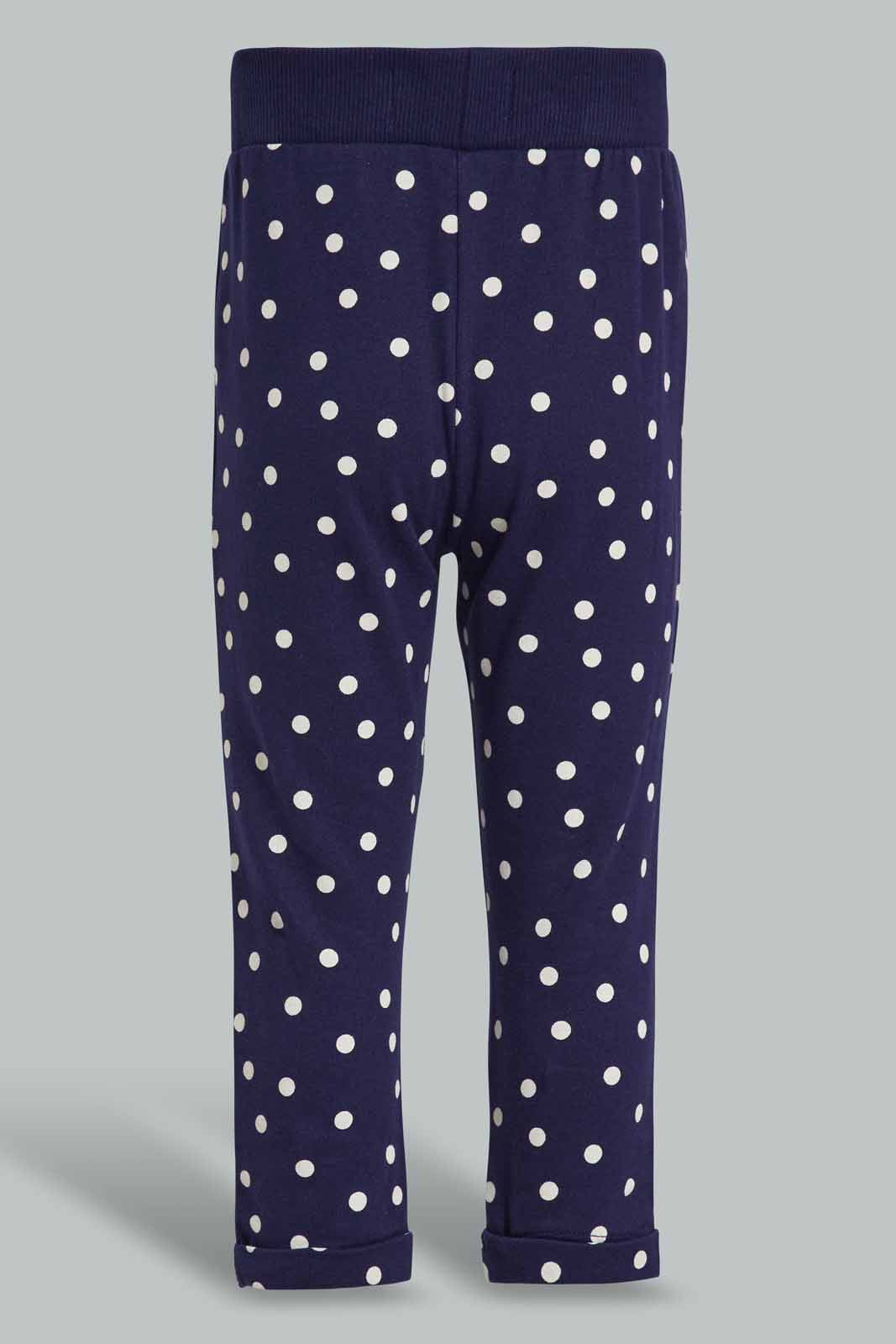 Redtag-Navy-Allover-Print-Track-Pant-Category:Joggers,-Colour:Navy,-Deals:New-In,-Filter:Infant-Girls-(3-to-24-Mths),-ING-Joggers,-New-In-ING-APL,-Non-Sale,-Section:Girls-(0-to-14Yrs),-TBL,-W22O-Infant-Girls-3 to 24 Months