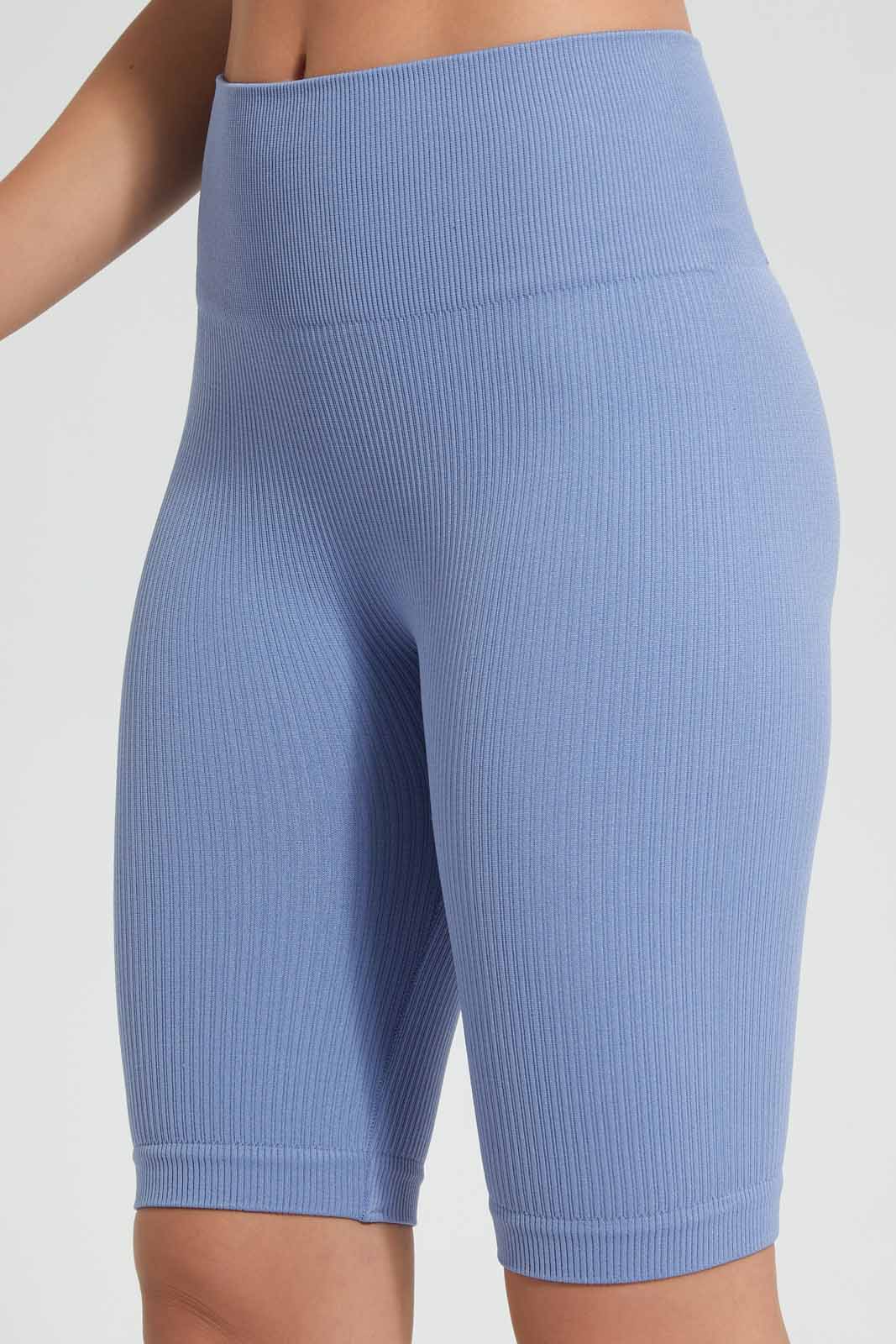 Redtag-Blue-Seamless-Cycling-Shorts-Category:Shorts,-Colour:Blue,-Deals:New-In,-Filter:Women's-Clothing,-New-In-Women,-Non-Sale,-Section:Women,-W22O,-Women-Shorts-Women's-