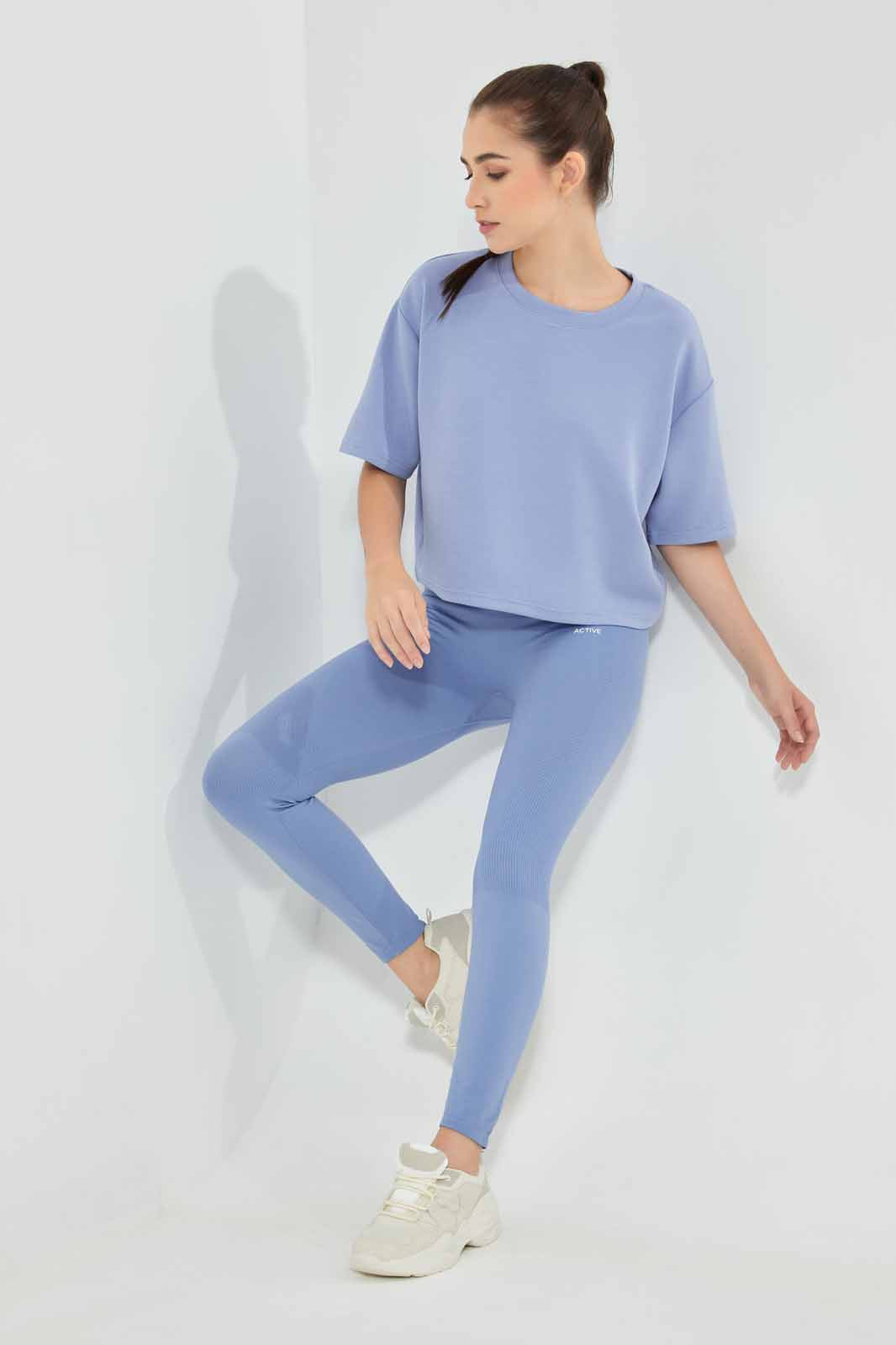 Redtag-Blue-Seamless-Active-Pant-With-Print-At-WaistBand-Category:Joggers,-Colour:Blue,-Deals:New-In,-Filter:Women's-Clothing,-New-In-Women-APL,-Non-Sale,-Section:Women,-W22O,-Women-Joggers-Women's-