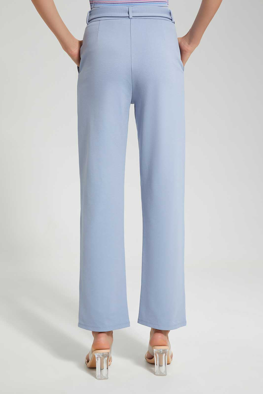 Redtag-Blue-Straight-Fit-Trouser-Category:Trousers,-Colour:Blue,-Deals:New-In,-Filter:Women's-Clothing,-LEC,-LEC-Trousers,-New-In-LEC,-Non-Sale,-Section:Women,-W22O-Women's-