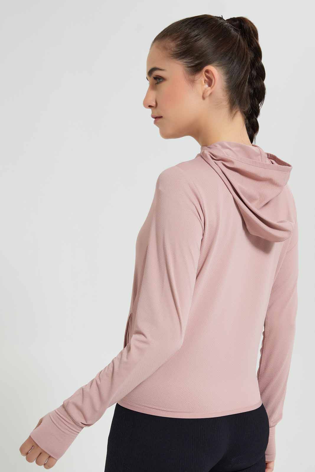 Redtag-Pink-Zip-Through-Sweatshirt-Category:Sweatshirts,-Colour:Apricot,-Deals:New-In,-Filter:Women's-Clothing,-New-In-Women-APL,-Non-Sale,-Section:Women,-W22O,-Women-Sweatshirts-Women's-
