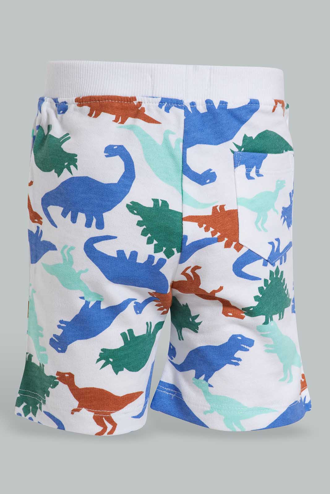 Redtag-White-Aop-Dino-Active-Short-Category:Shorts,-Colour:White,-Deals:New-In,-Filter:Infant-Boys-(3-to-24-Mths),-INB-Shorts,-New-In-INB-APL,-Non-Sale,-Section:Boys-(0-to-14Yrs),-TBL,-W22O-Infant-Boys-3 to 24 Months