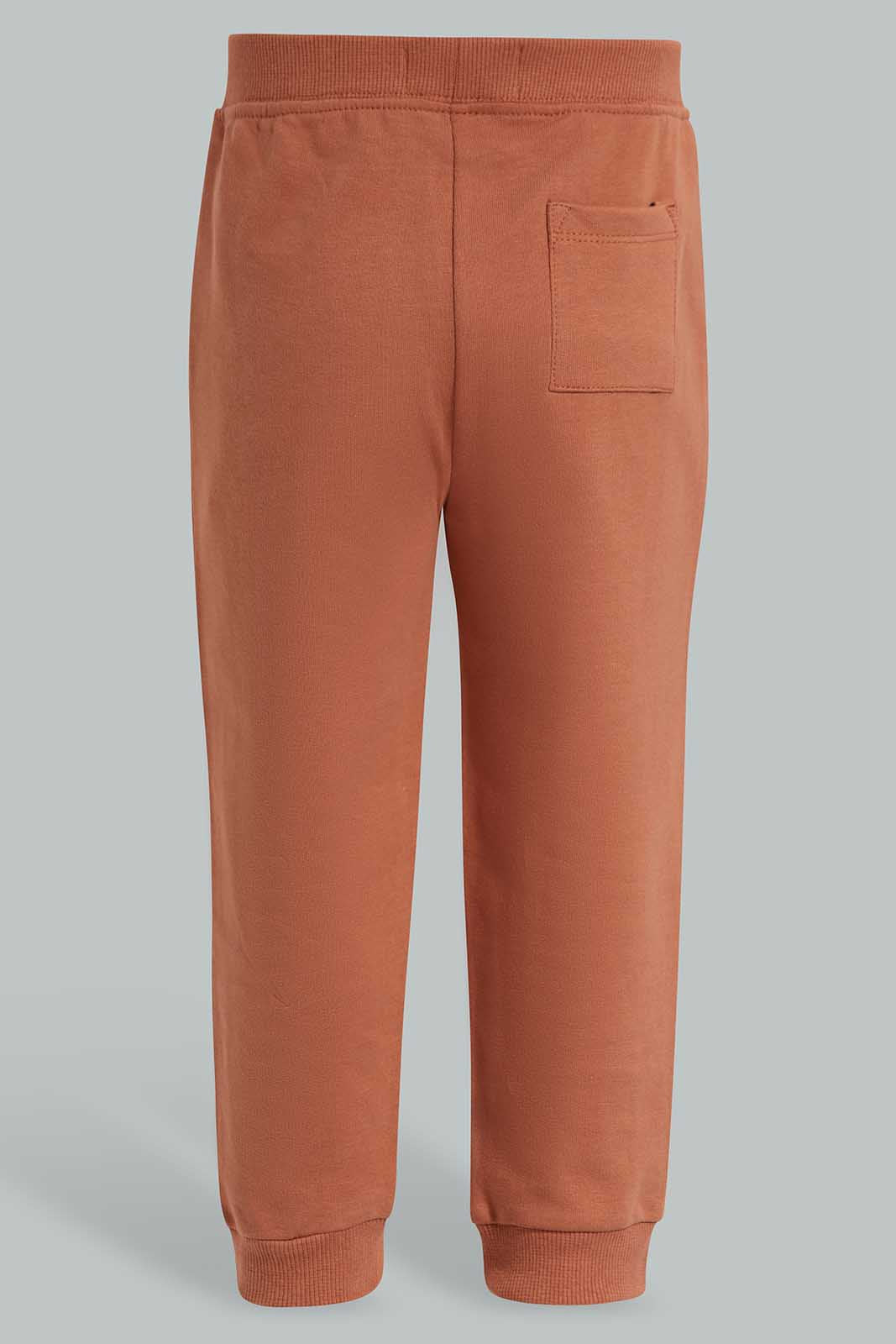 Redtag-Rust-Knit-Jogger-Category:Joggers,-Colour:Orange,-Deals:New-In,-Filter:Infant-Boys-(3-to-24-Mths),-INB-Joggers,-New-In-INB-APL,-Non-Sale,-Section:Boys-(0-to-14Yrs),-TBL,-W22O-Infant-Boys-3 to 24 Months