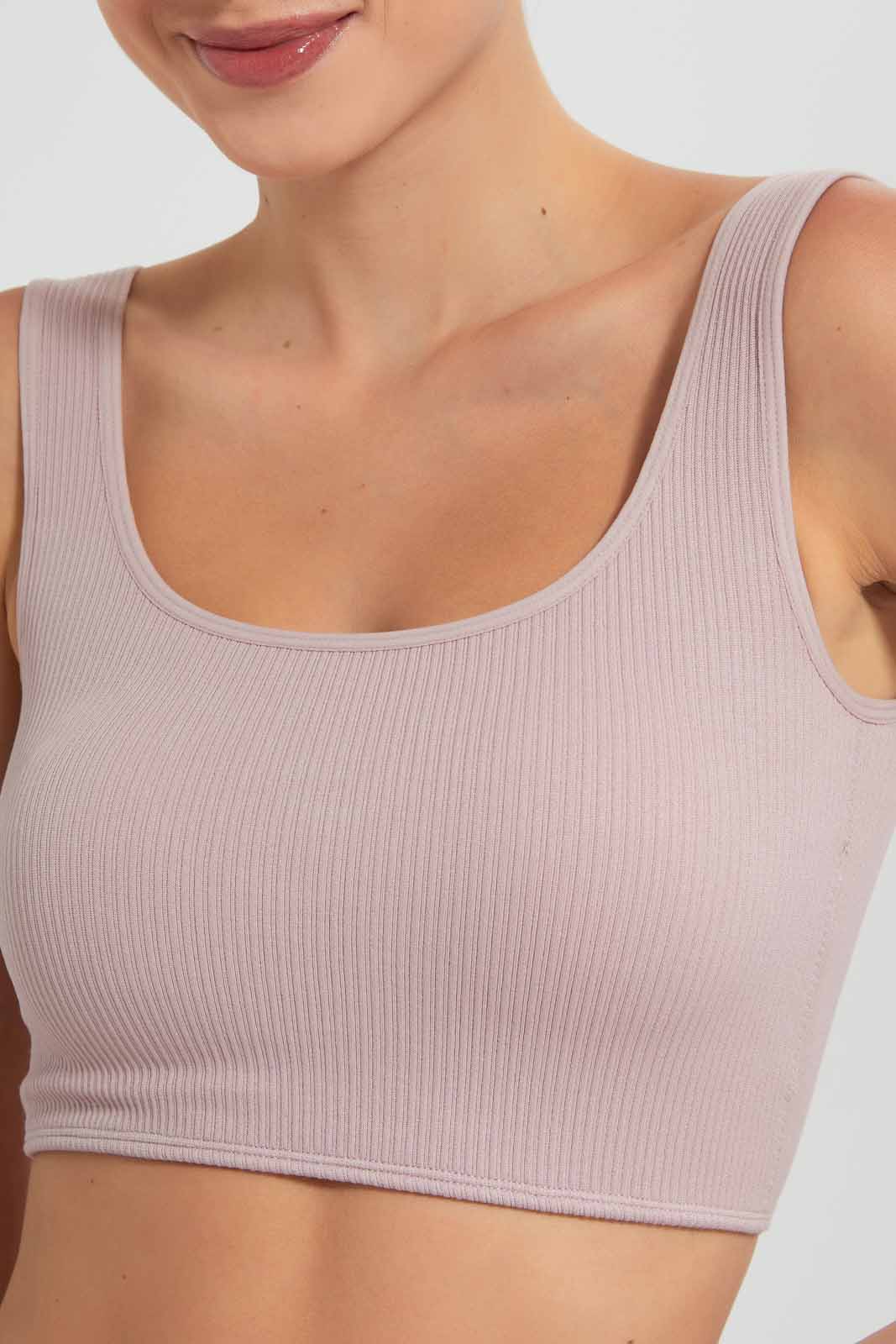 Redtag-Pink-Seamless-Bra-Category:T-Shirts,-Colour:Apricot,-Deals:New-In,-Filter:Women's-Clothing,-New-In-Women,-Non-Sale,-Section:Women,-W22O,-Women-T-Shirts-Women's-