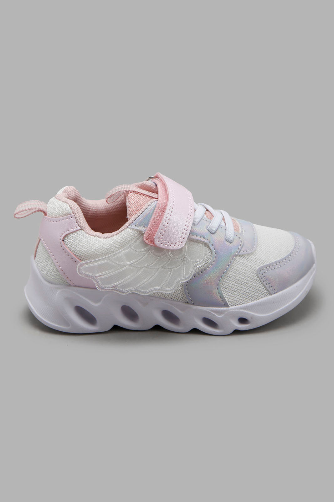 Redtag-Pale-Pink-Angel-Wings-Sneakers-Category:Trainers,-Colour:Pink,-Deals:New-In,-Filter:Girls-Footwear-(3-to-5-Yrs),-GIR-Trainers,-New-In-GIR-FOO,-Non-Sale,-Section:Girls-(0-to-14Yrs),-W22A-Girls-3 to 5 Years