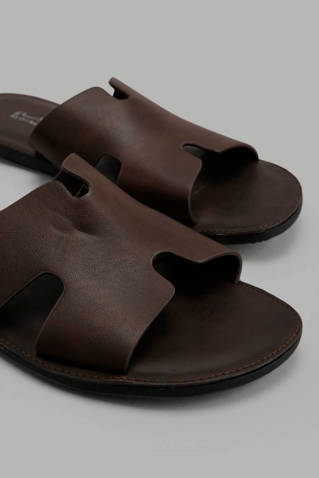 Redtag-Brown-H-Strap-Slide-Sandal-Category:Sandals,-Colour:Brown,-Deals:New-In,-Filter:Men's-Footwear,-Men-Sandals,-New-In-Men-FOO,-Non-Sale,-Section:Men,-W22A-Men's-