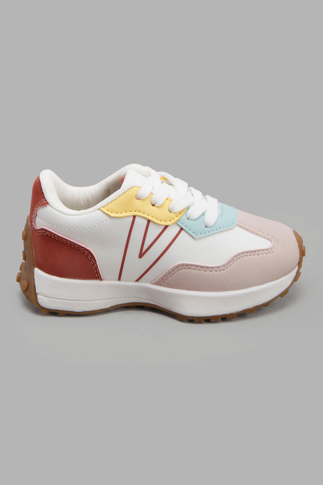 Redtag-White-Chunky-Sneakers-Category:Trainers,-Colour:White,-Deals:New-In,-Filter:Girls-Footwear-(3-to-5-Yrs),-GIR-Trainers,-New-In-GIR-FOO,-Non-Sale,-Section:Girls-(0-to-14Yrs),-W22A-Girls-3 to 5 Years
