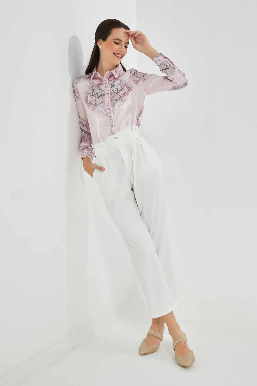 Redtag-White-Buckle-Detail-Trouser-Category:Trousers,-Colour:White,-Deals:New-In,-FF,-Filter:Women's-Clothing,-New-In-Women-APL,-Non-Sale,-Section:Women,-W22O,-Women-Trousers-Women's-