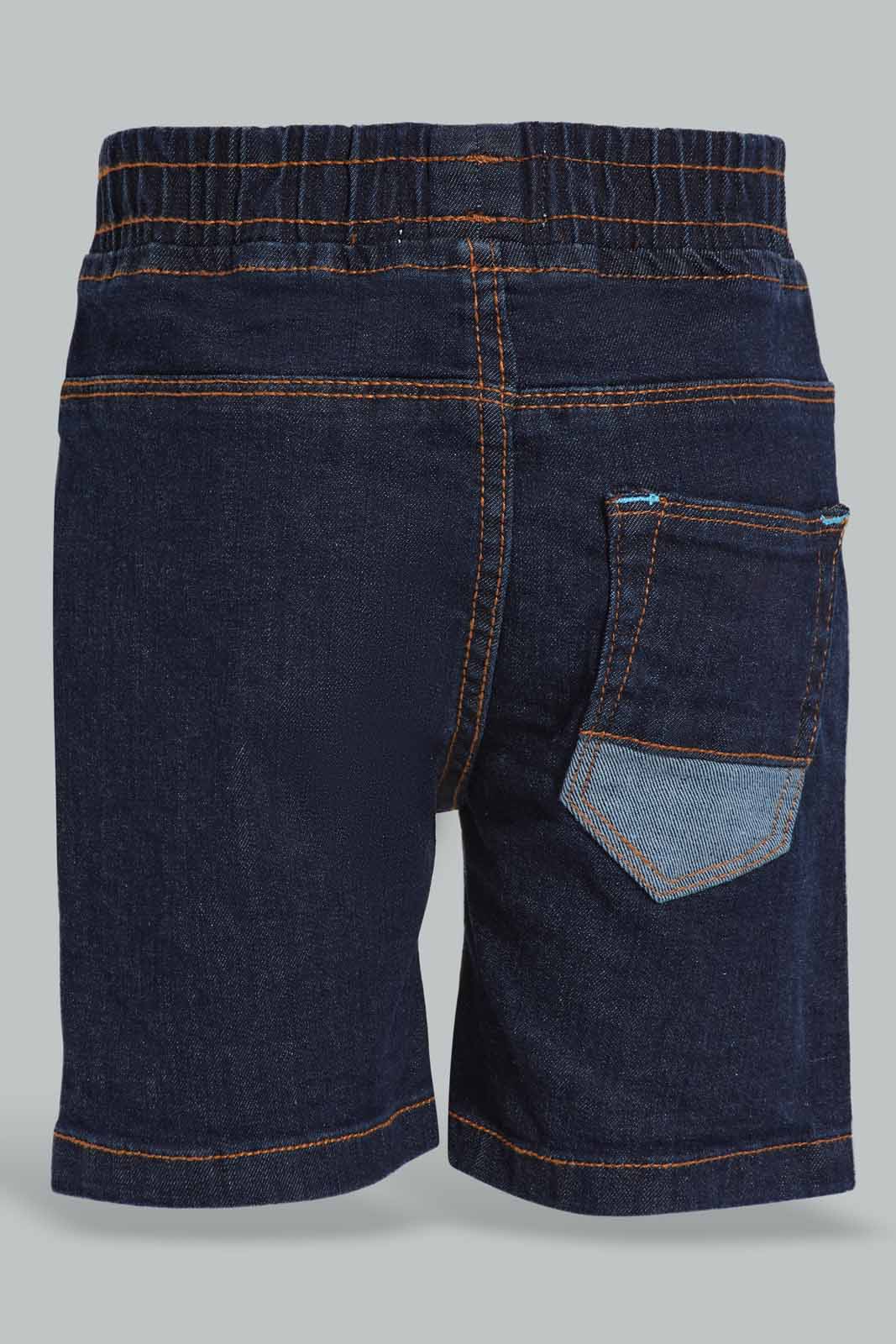 Redtag-Dark-Wash-Denim-Short-Category:Shorts,-Colour:Dark-Wash,-Deals:New-In,-Filter:Infant-Boys-(3-to-24-Mths),-INB-Shorts,-New-In-INB-APL,-Non-Sale,-Section:Boys-(0-to-14Yrs),-W22O-Infant-Boys-3 to 24 Months