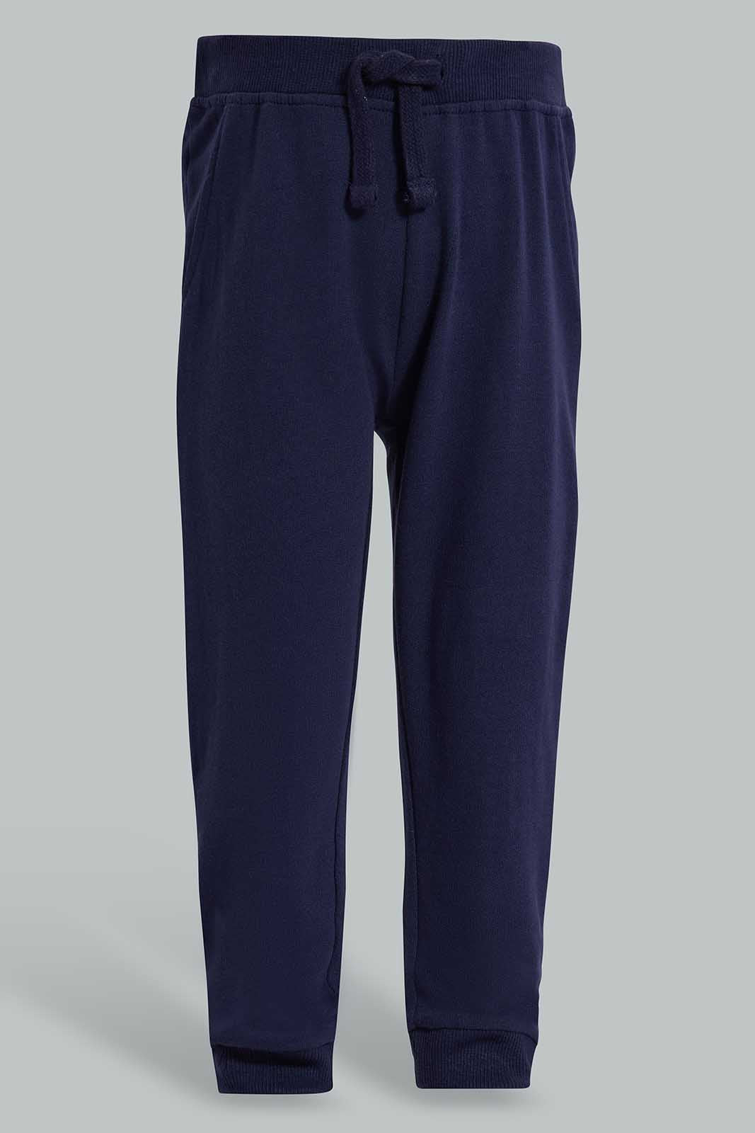 Redtag-Navy-And-Grey-Active-Pants-(2-Pack)-Category:Joggers,-Colour:Navy,-Deals:New-In,-Filter:Infant-Boys-(3-to-24-Mths),-INB-Joggers,-New-In-INB-APL,-Non-Sale,-Section:Boys-(0-to-14Yrs),-W22O-Infant-Boys-3 to 24 Months