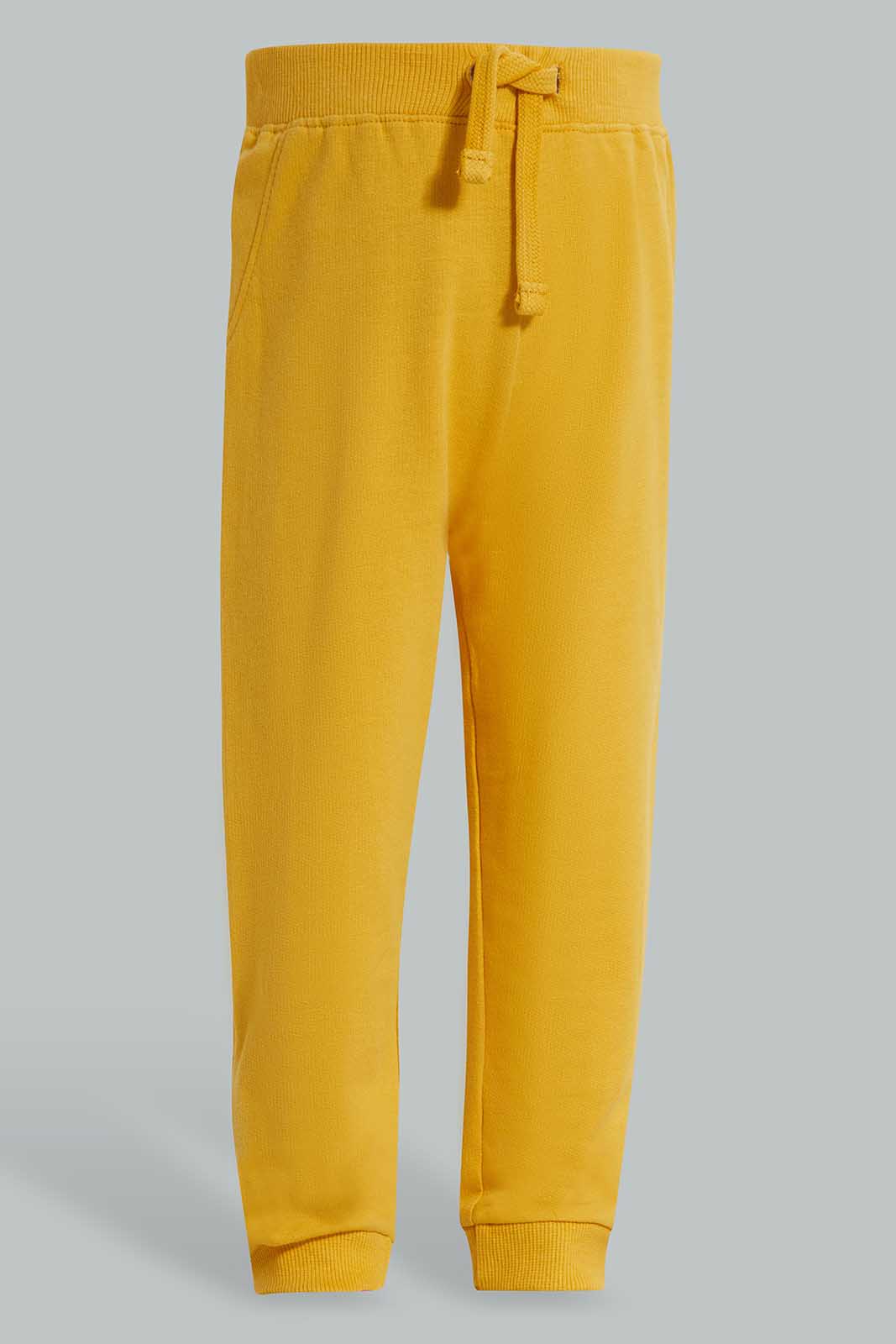 Redtag-Mustard-And-Ecru-Active-Pants-(2-Pack)-Category:Joggers,-Colour:Mustard,-Deals:New-In,-Filter:Infant-Boys-(3-to-24-Mths),-INB-Joggers,-New-In-INB-APL,-Non-Sale,-Section:Boys-(0-to-14Yrs),-W22O-Infant-Boys-3 to 24 Months