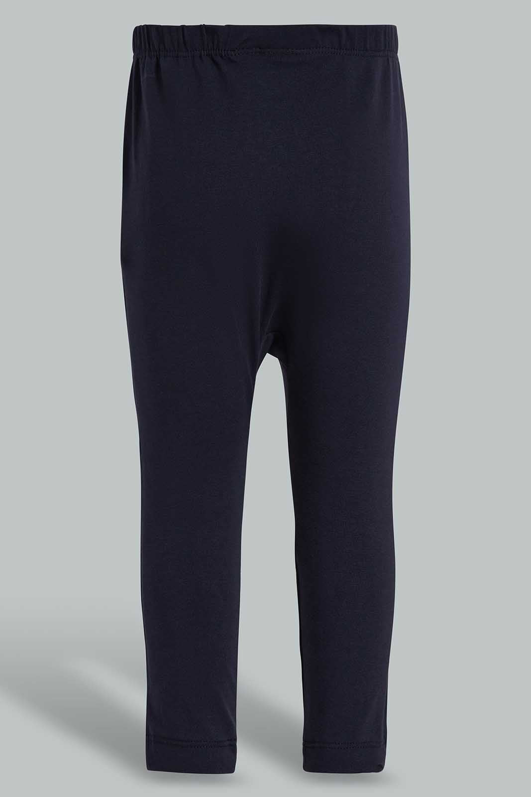 Redtag-Navy-Green-And-Dino-Print-Leggings-(3-Pack)-Category:Joggers,-Colour:Navy,-Deals:New-In,-Filter:Infant-Boys-(3-to-24-Mths),-INB-Joggers,-New-In-INB-APL,-Non-Sale,-Section:Boys-(0-to-14Yrs),-W22O-Infant-Boys-3 to 24 Months
