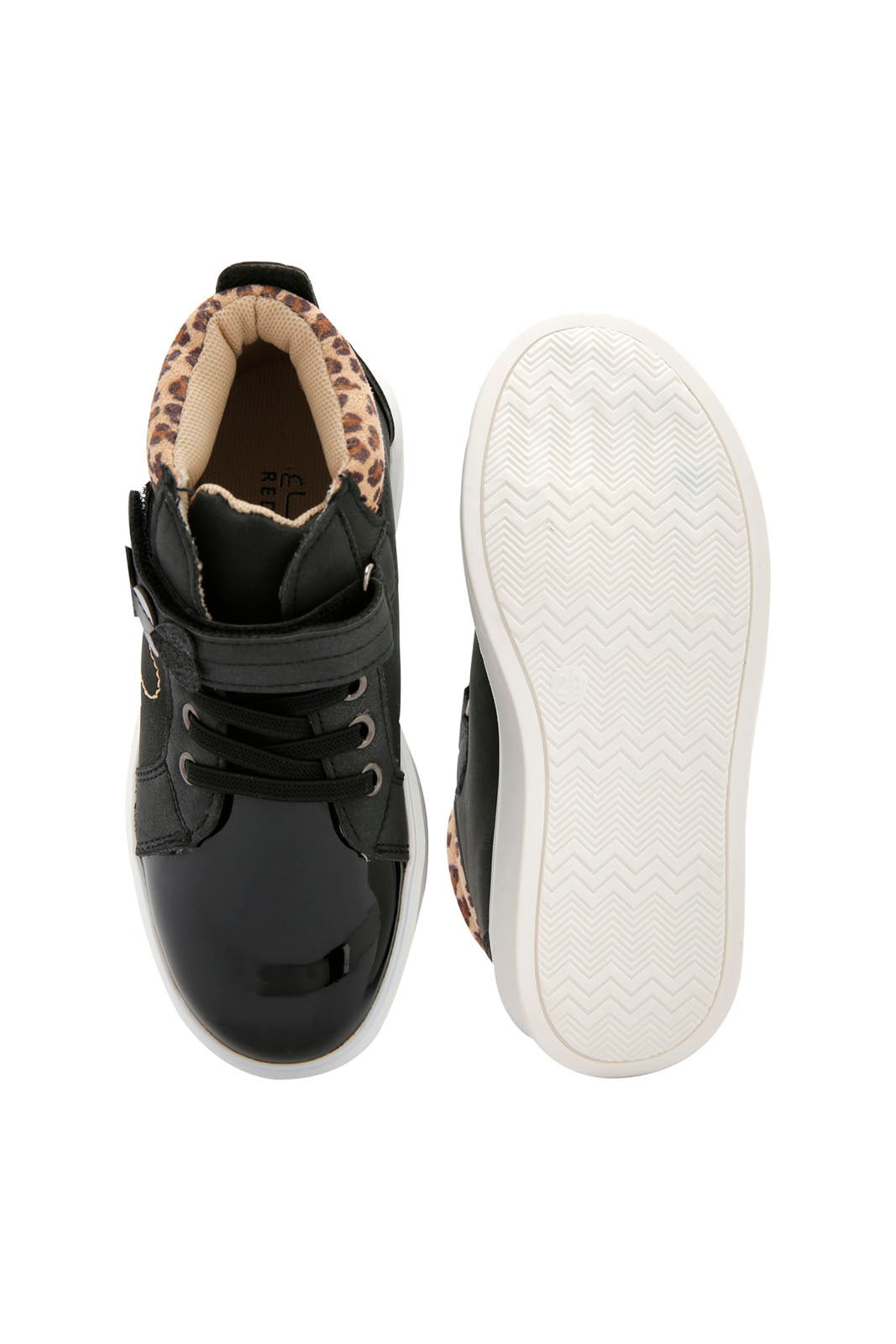 Redtag-Black-High-Top-Sneaker-Category:Trainers,-Colour:Black,-Deals:New-In,-Dept:Girls,-Filter:Girls-Footwear-(3-to-5-Yrs),-GIR-Trainers,-New-In-GIR-FOO,-Non-Sale,-Section:Girls-(0-to-14Yrs),-W22B-Girls-3 to 5 Years