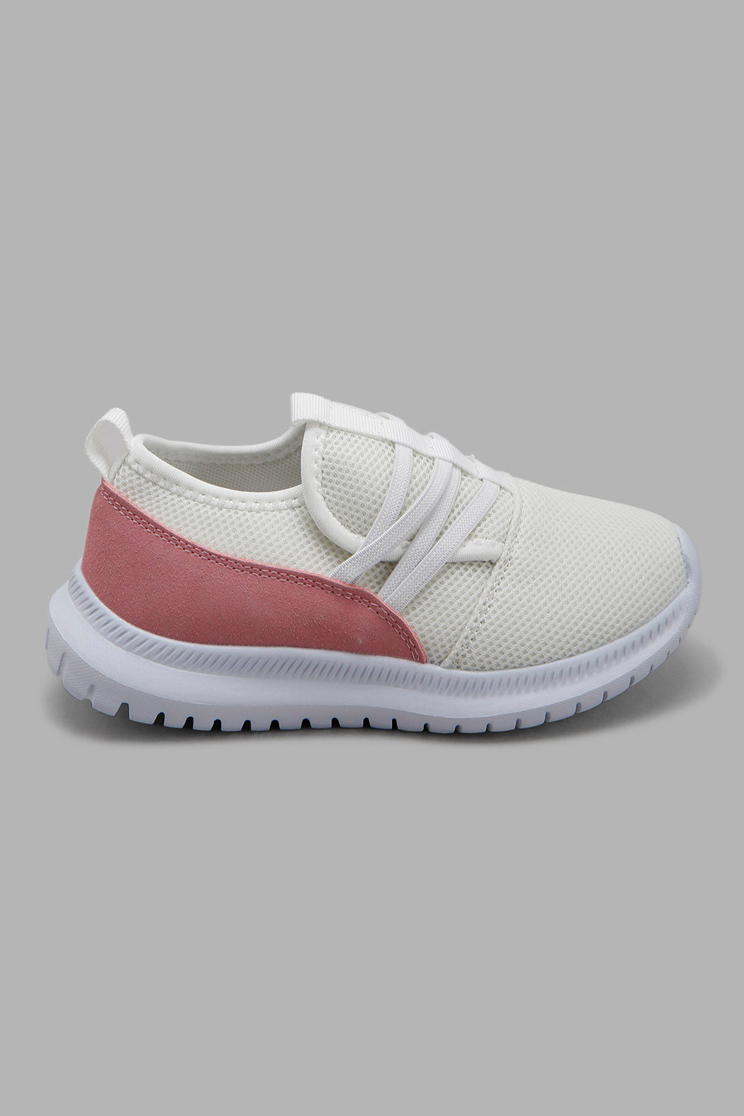 Redtag-White-Knit-Slip-On-Sneaker-Category:Trainers,-Colour:White,-Deals:New-In,-Filter:Girls-Footwear-(3-to-5-Yrs),-GIR-Trainers,-New-In-GIR-FOO,-Non-Sale,-Section:Girls-(0-to-14Yrs),-W22B-Girls-3 to 5 Years