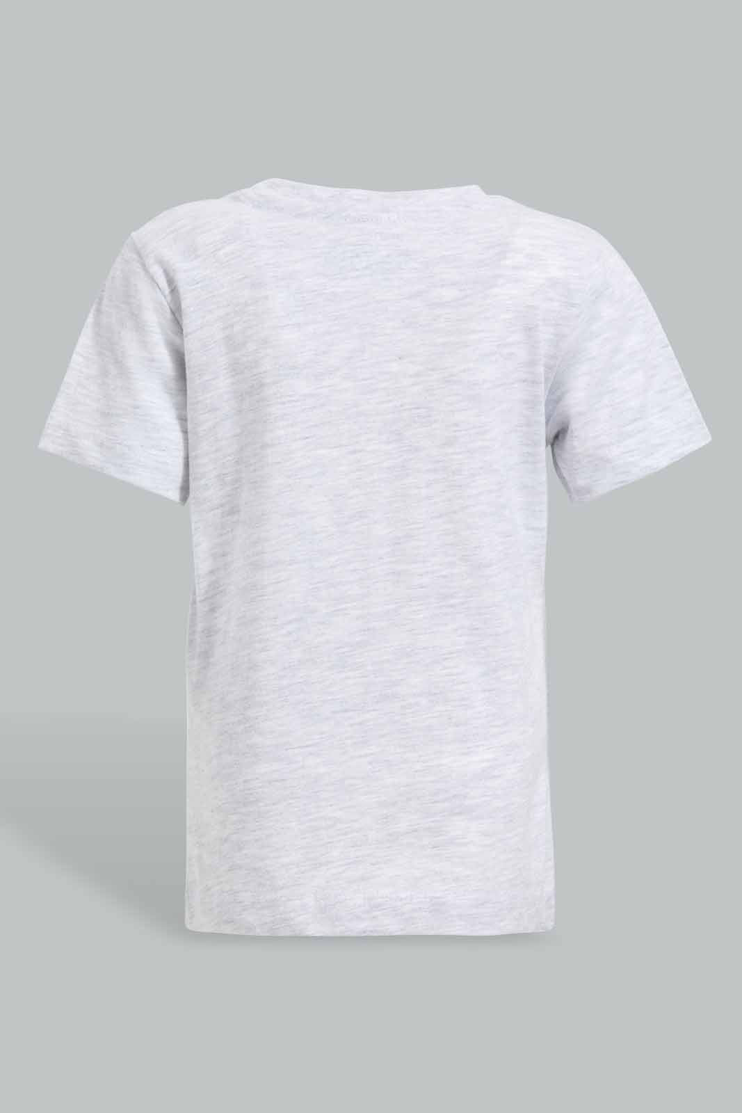 Redtag-Grey-Dino-Tshirt-With-Navy-Striped-Jersey-Shorts-Pj-Set-(2-Pack)-Category:Pyjama-Sets,-Colour:Grey,-Deals:New-In,-Filter:Infant-Boys-(3-to-24-Mths),-INB-Pyjama-Sets,-New-In-INB-APL,-Non-Sale,-Section:Boys-(0-to-14Yrs),-VLM,-W22O-Infant-Boys-3 to 24 Months