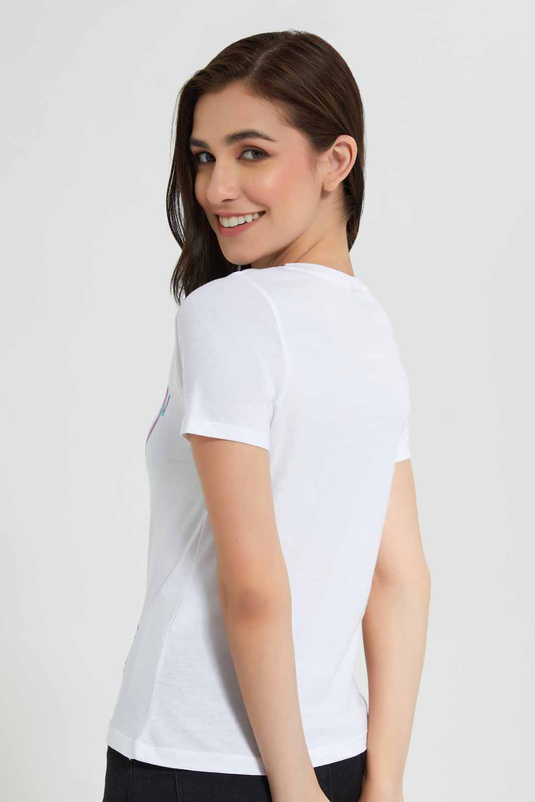 Redtag-White-Minnie-Printed-T-Shirt-Category:T-Shirts,-CHR,-Colour:White,-Deals:New-In,-Filter:Women's-Clothing,-New-In-Women,-Non-Sale,-Section:Women,-TBL,-W22O,-Women-T-Shirts-Women's-