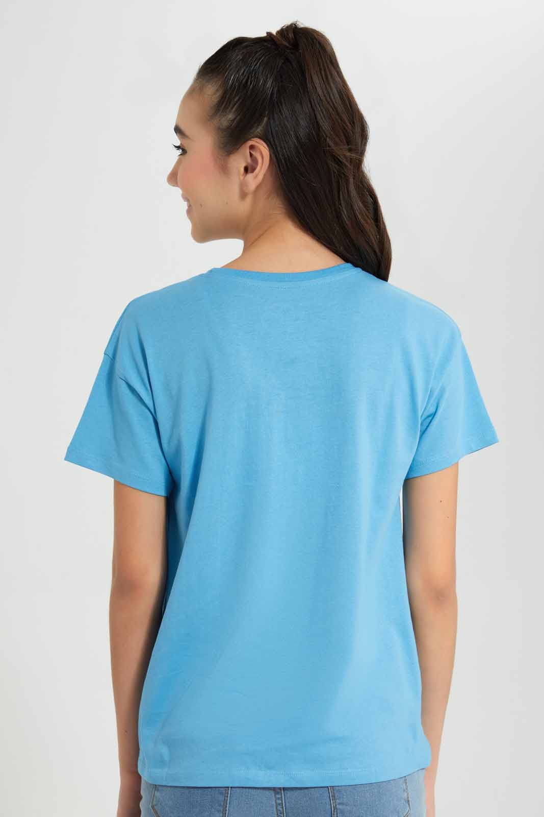 Redtag-Blue-Crop-Ringer-T-Shirt-T-Shirt-Category:T-Shirts,-Colour:Blue,-Deals:New-In,-Filter:Senior-Girls-(9-to-14-Yrs),-GSR-T-Shirts,-New-In-GSR-APL,-Non-Sale,-Section:Girls-(0-to-14Yrs),-TBL,-W22O-Senior-Girls-9 to 14 Years