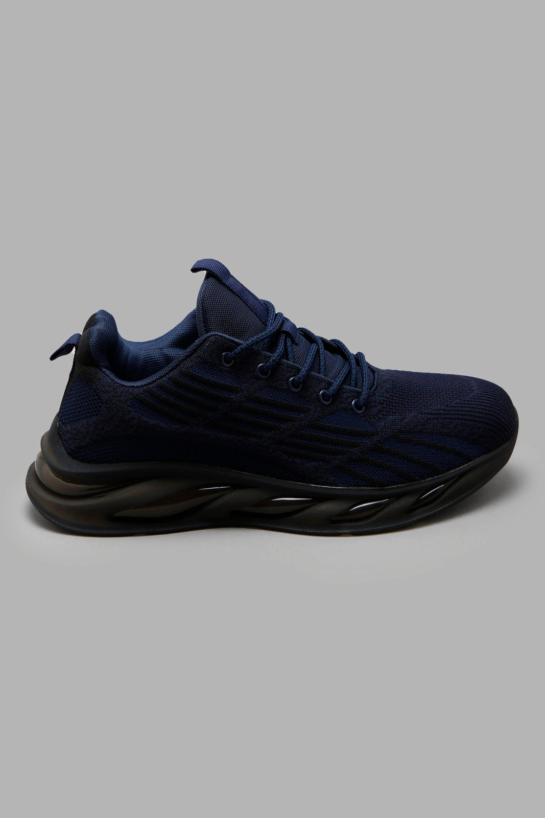 Redtag-Navy-Translucent-Sole-Knit-Sneaker-Category:Trainers,-Colour:Navy,-Deals:New-In,-Filter:Men's-Footwear,-Men-Trainers,-New-In-Men-FOO,-Non-Sale,-Section:Men,-W22A-Men's-
