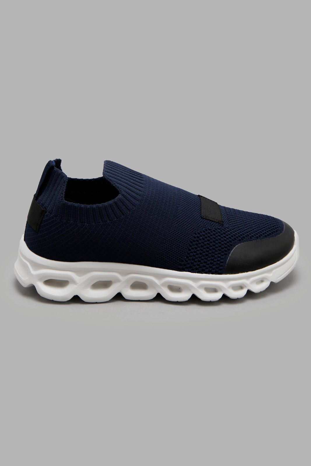 Redtag-Navy-Knit-Slip-On-BSR-Trainers,-Category:Trainers,-Colour:Navy,-Deals:New-In,-Filter:Boys-Footwear-(5-to-14-Yrs),-New-In-BSR-FOO,-Non-Sale,-Section:Boys-(0-to-14Yrs),-W22A-Senior-Boys-5 to 14 Years