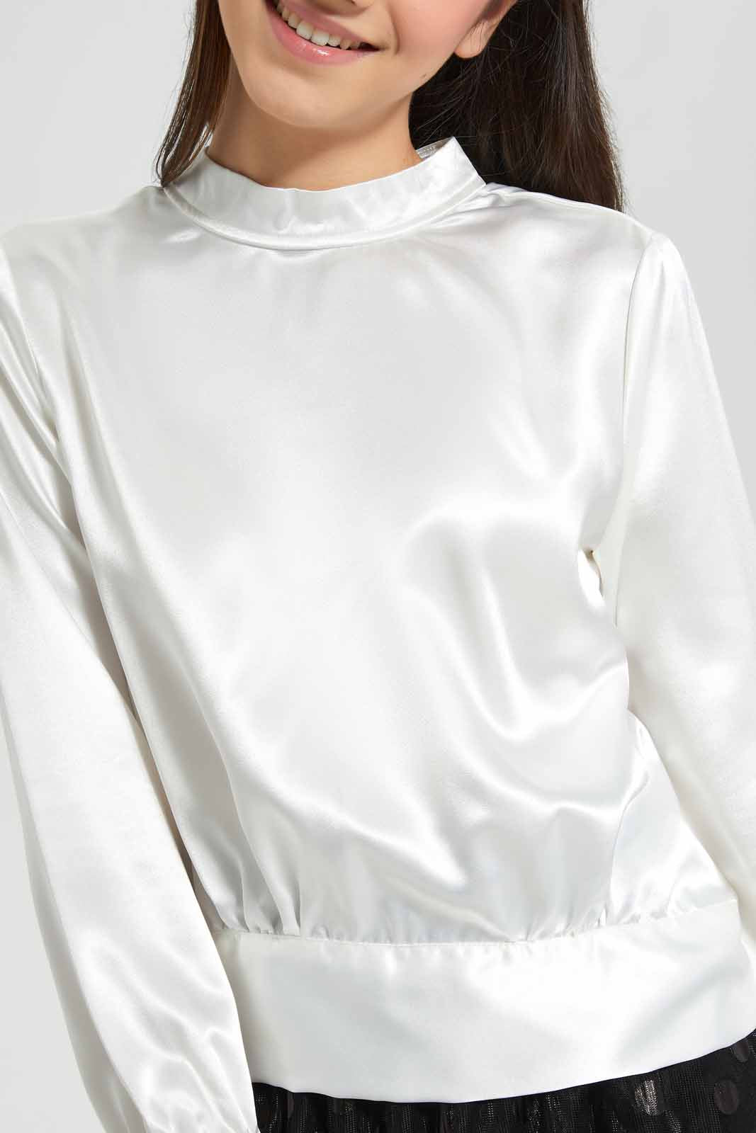 Redtag-White-SaT-Shirtn-Crop-Top-Category:Blouses,-Colour:White,-Deals:New-In,-Filter:Senior-Girls-(9-to-14-Yrs),-GSR-Blouses,-New-In-GSR-APL,-Non-Sale,-Section:Girls-(0-to-14Yrs),-W22O-Senior-Girls-9 to 14 Years
